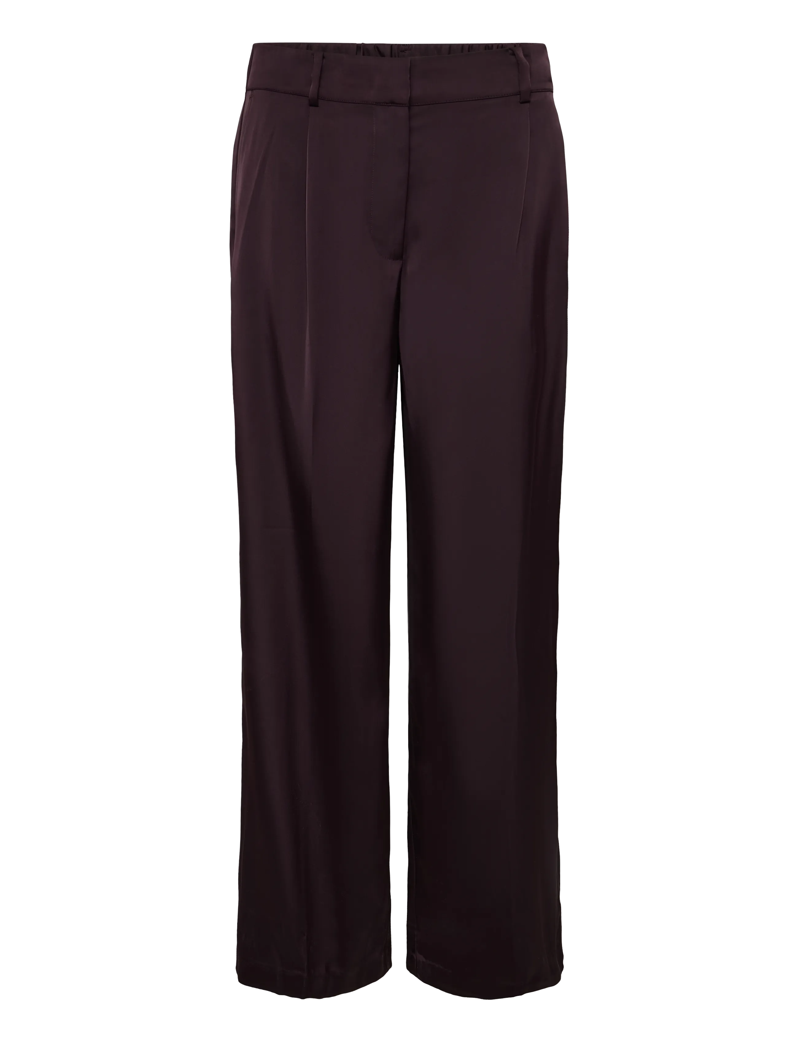 Dante6 - Dante6-Jules bold satin smart pants - hosen mit weitem bein - dark plum - 1