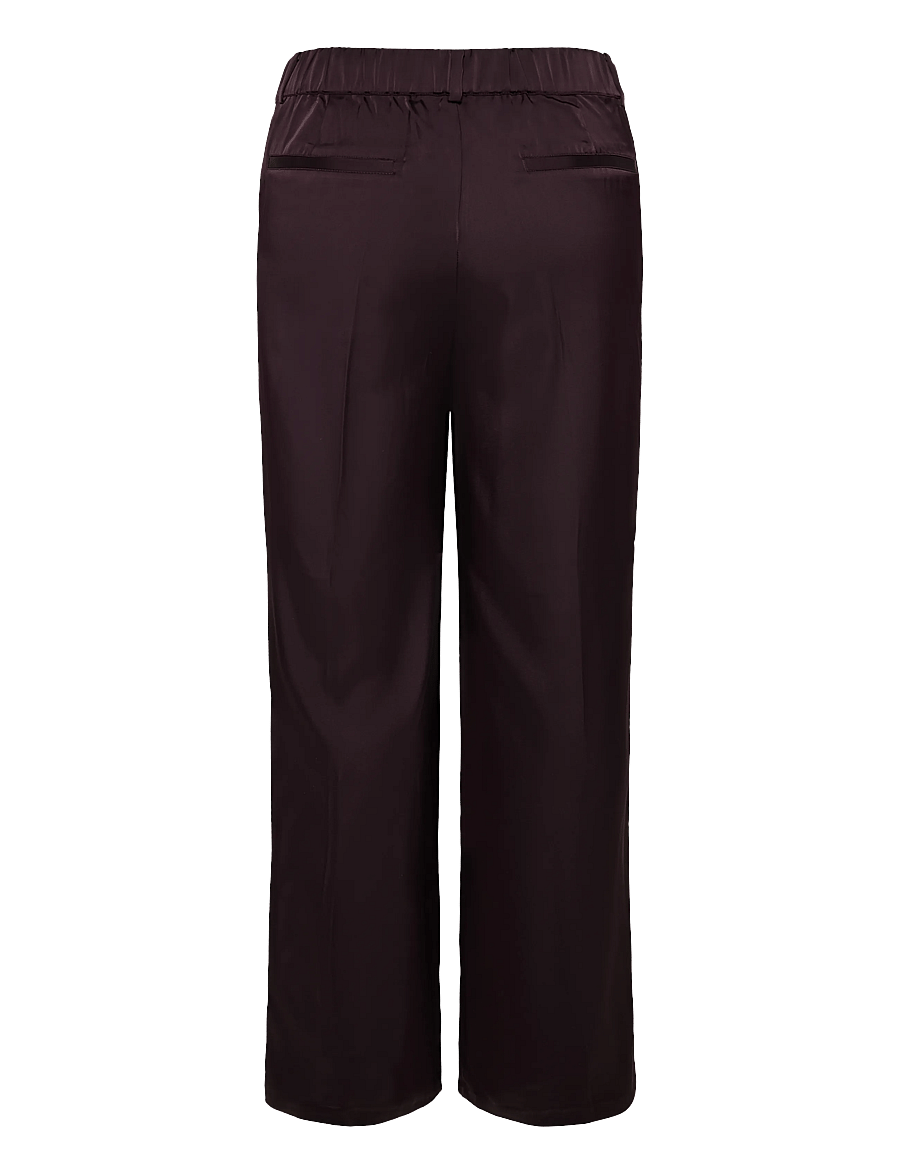 Dante6 - Dante6-Jules bold satin smart pants - hosen mit weitem bein - dark plum - 2