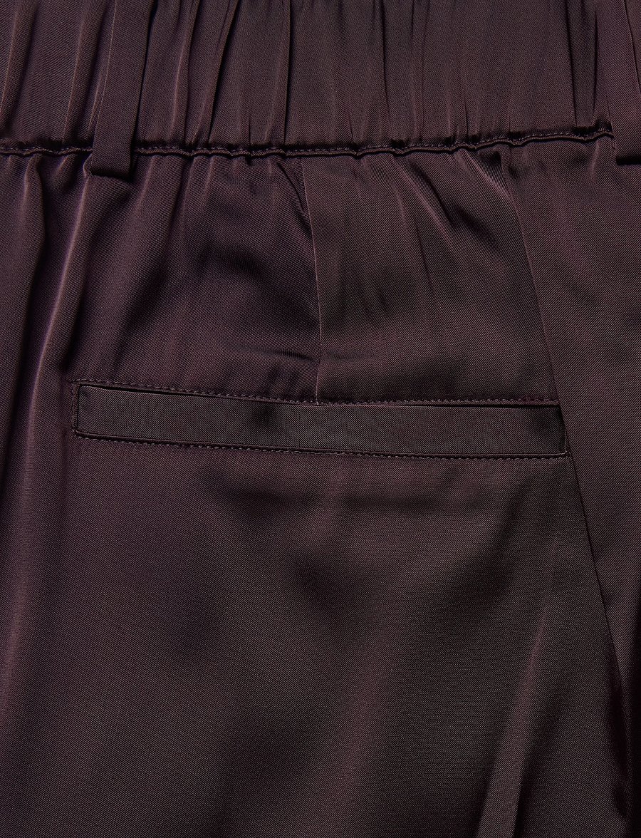 Dante6 - Dante6-Jules bold satin smart pants - hosen mit weitem bein - dark plum - 5
