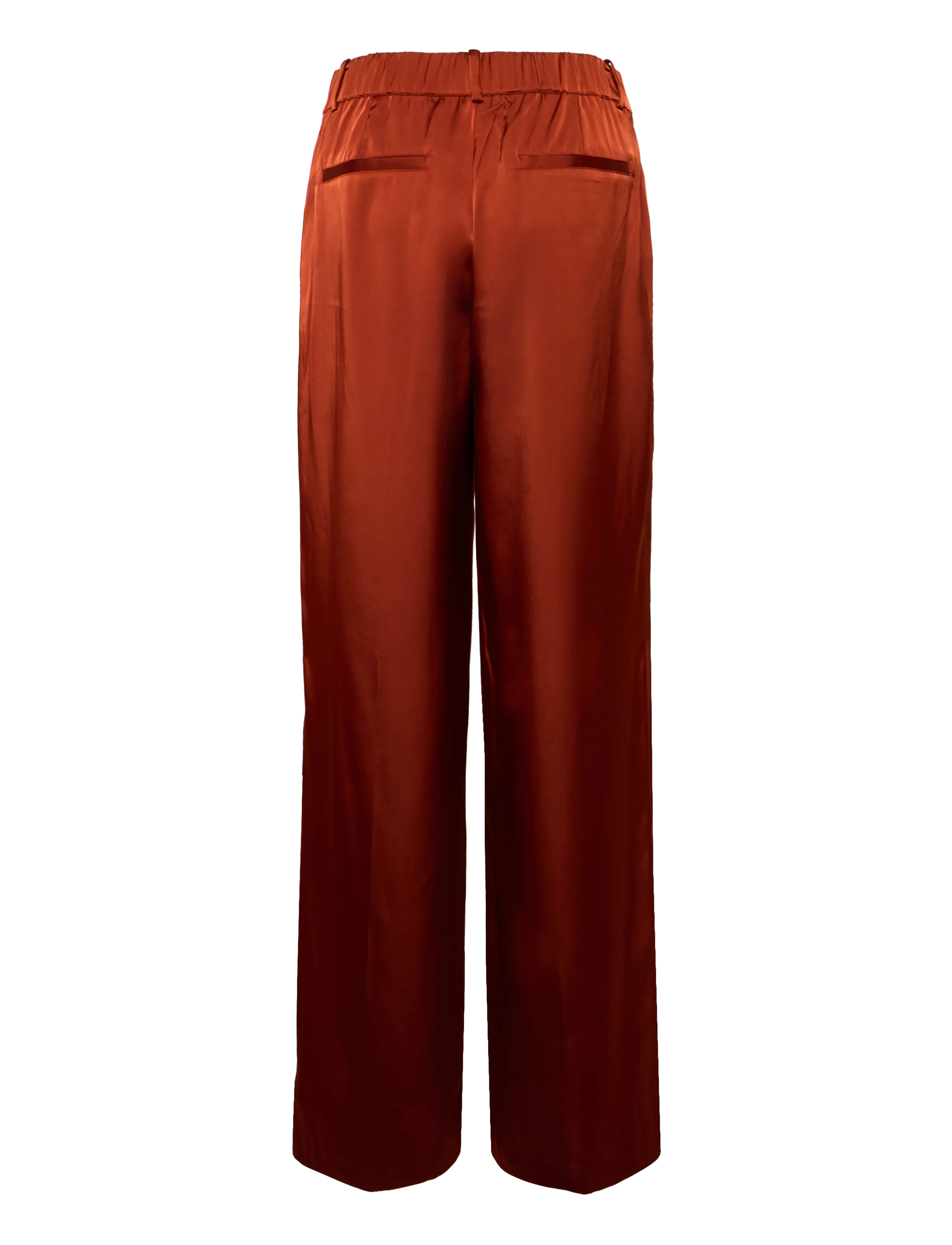 Dante6 - Dante6-Jules bold satin smart pants - wide leg trousers - roasted pumpkin - 2