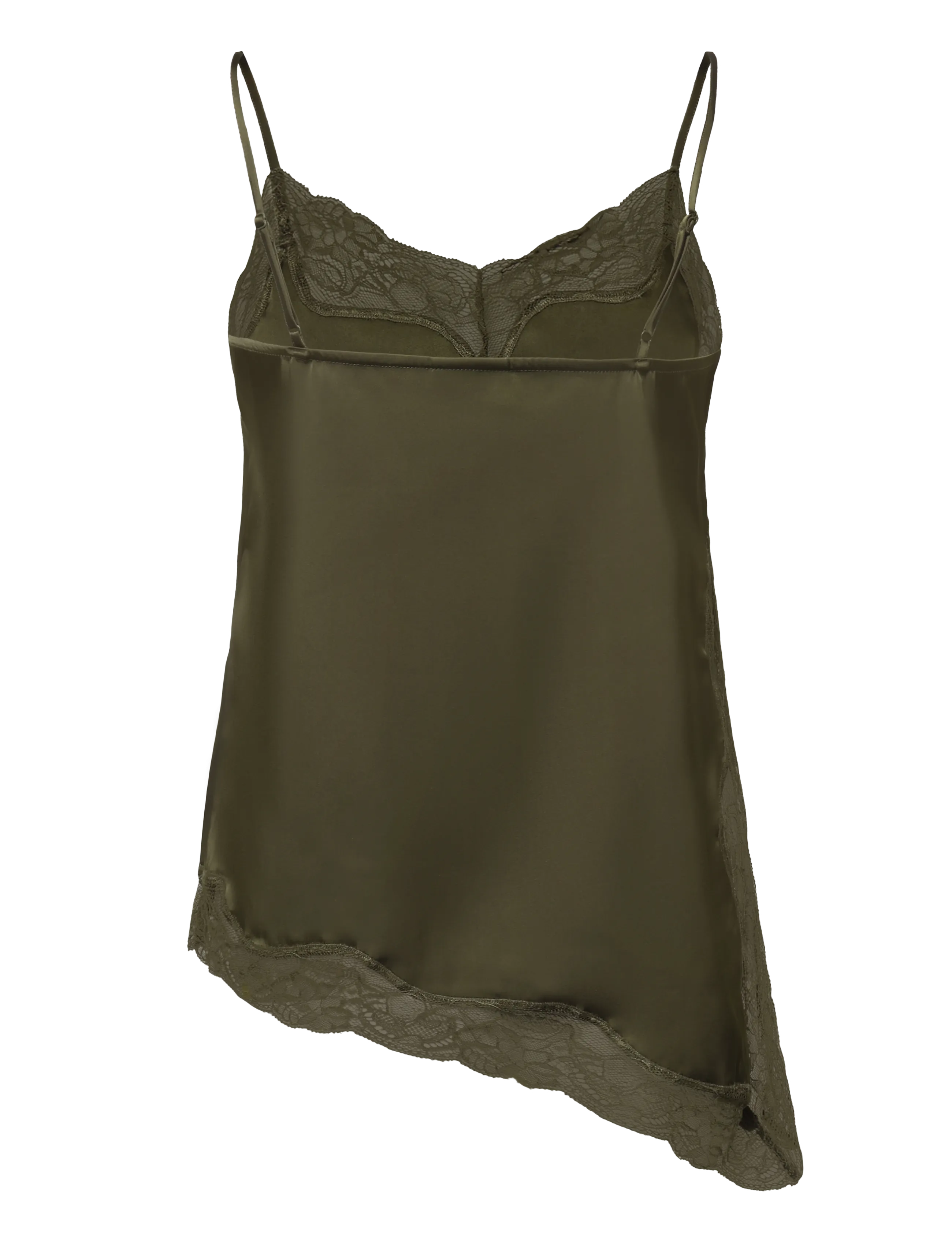 Dante6 - Dante6-Dawna bold satin lace camisole - varrukateta pluusid - moss olive - 2