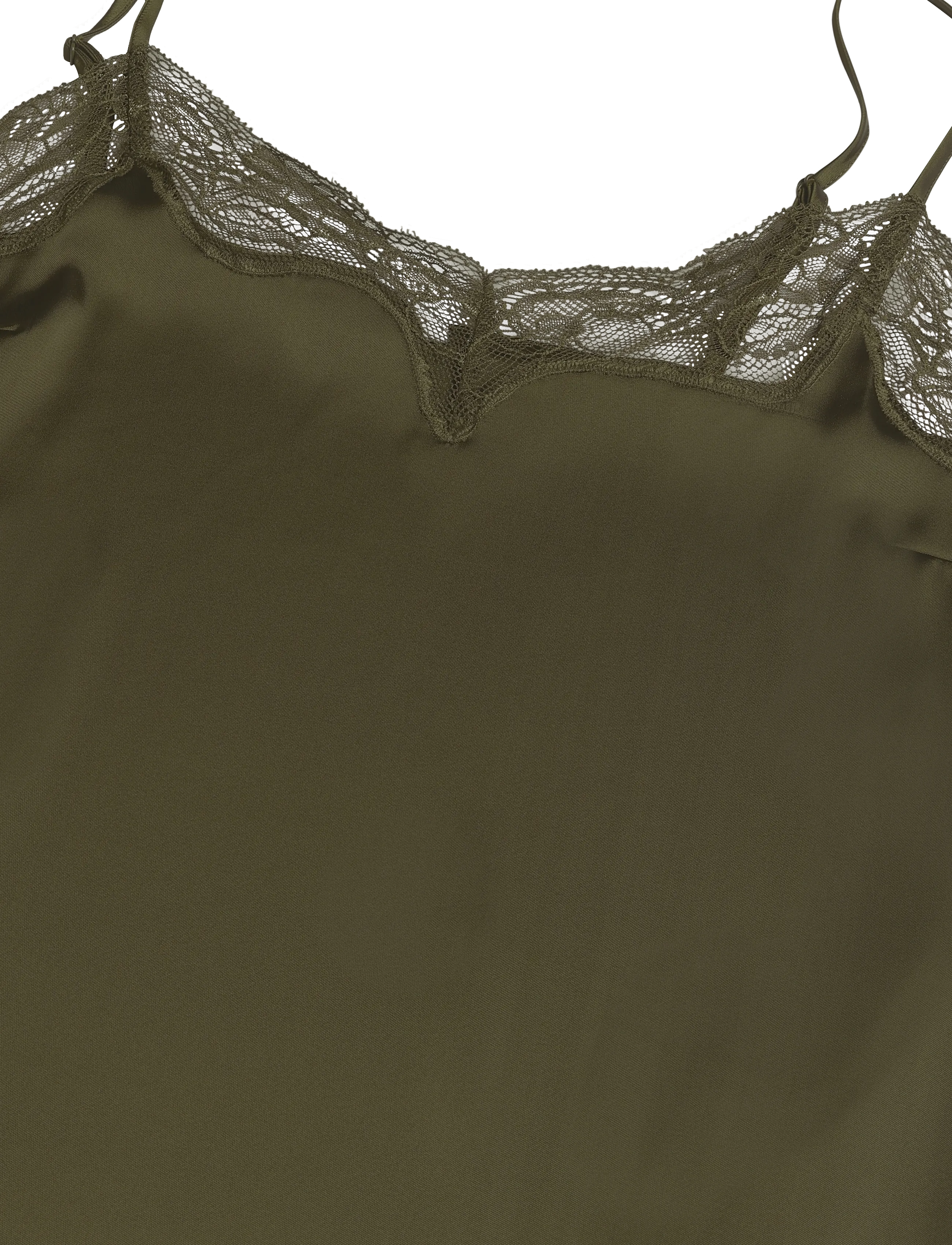 Dante6 - Dante6-Dawna bold satin lace camisole - varrukateta pluusid - moss olive - 5