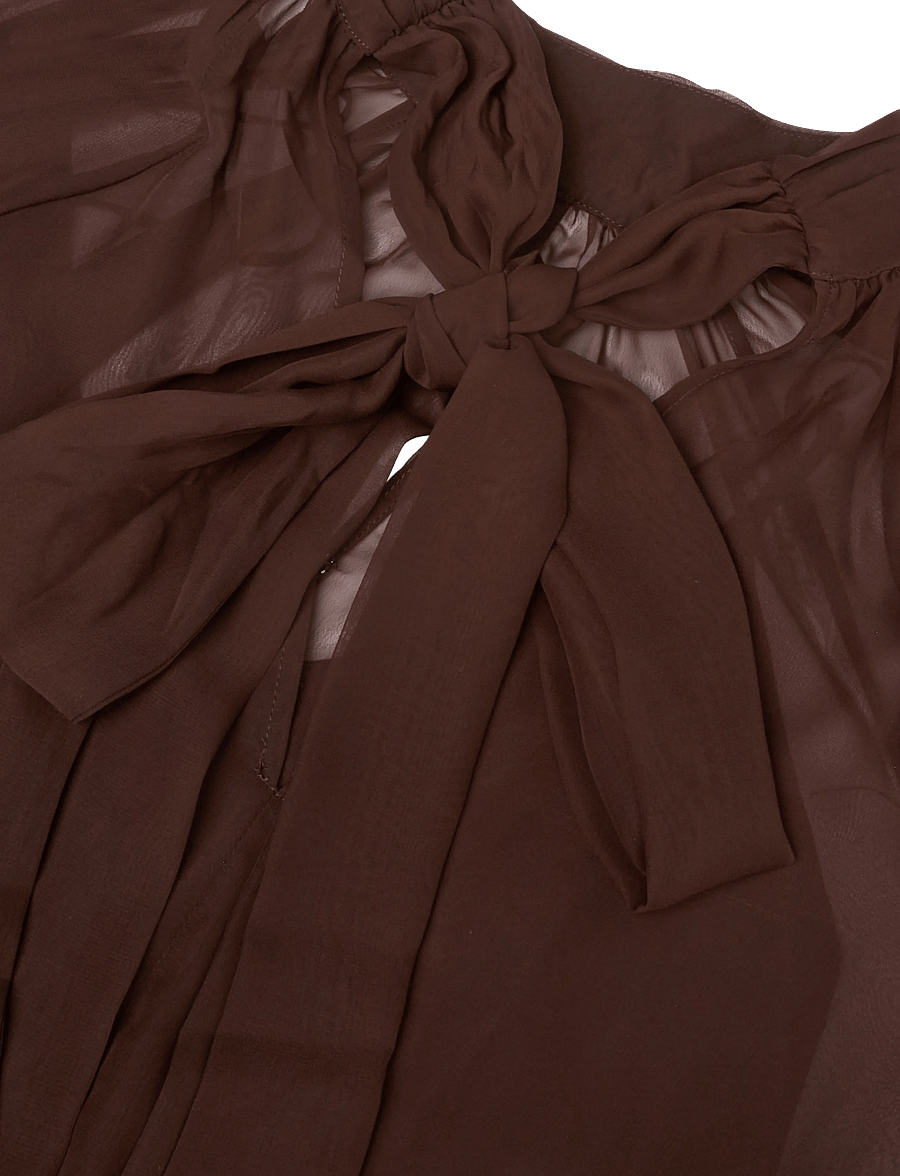 Dante6 - Dante6-Sonia boho sleeve detail blouse - espresso brown - 5