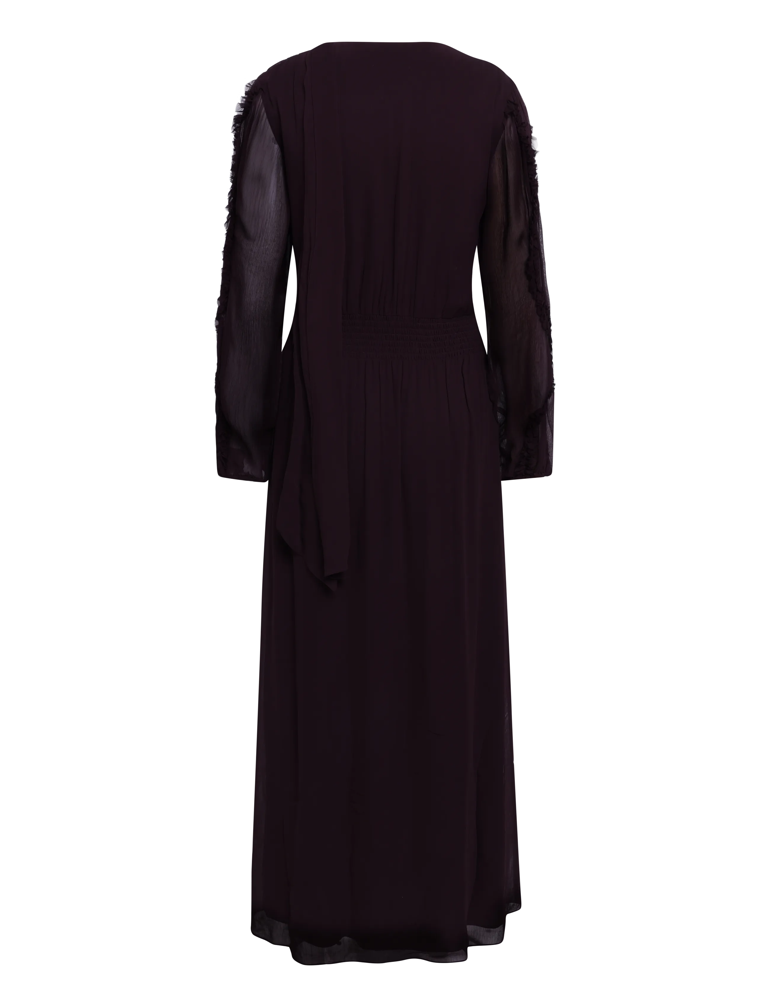 Dante6 - Dante6-Lasorinn ruffle detail maxi dress - maxikleider - dark plum - 2