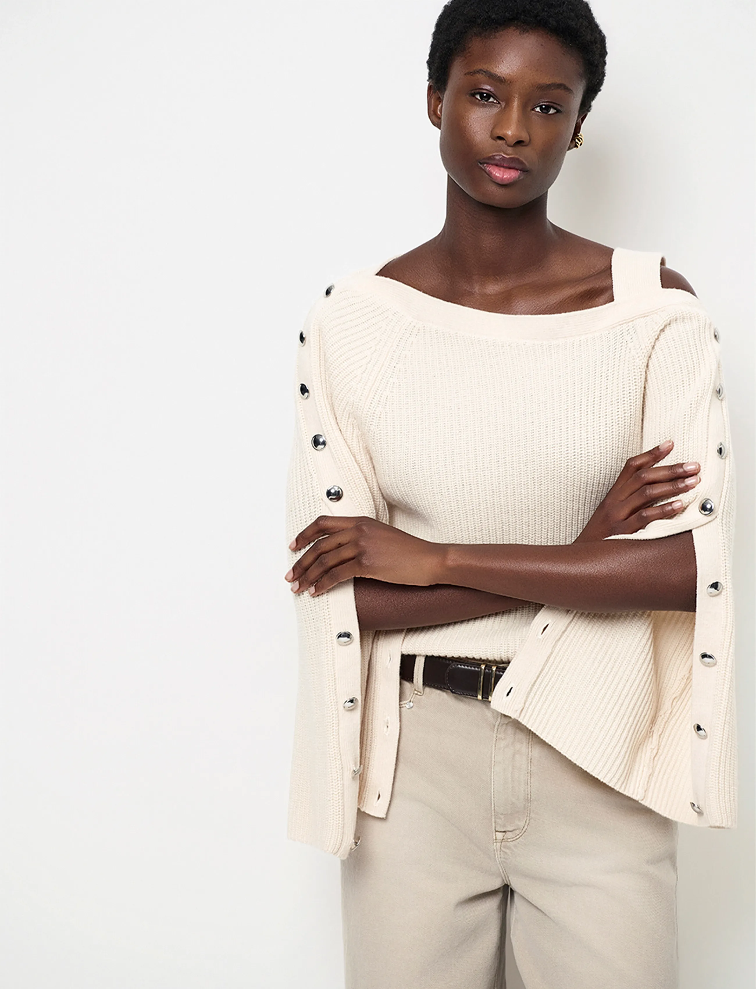 Dante6 - Dante6-Tysio button-detail sweater - ivory - 4