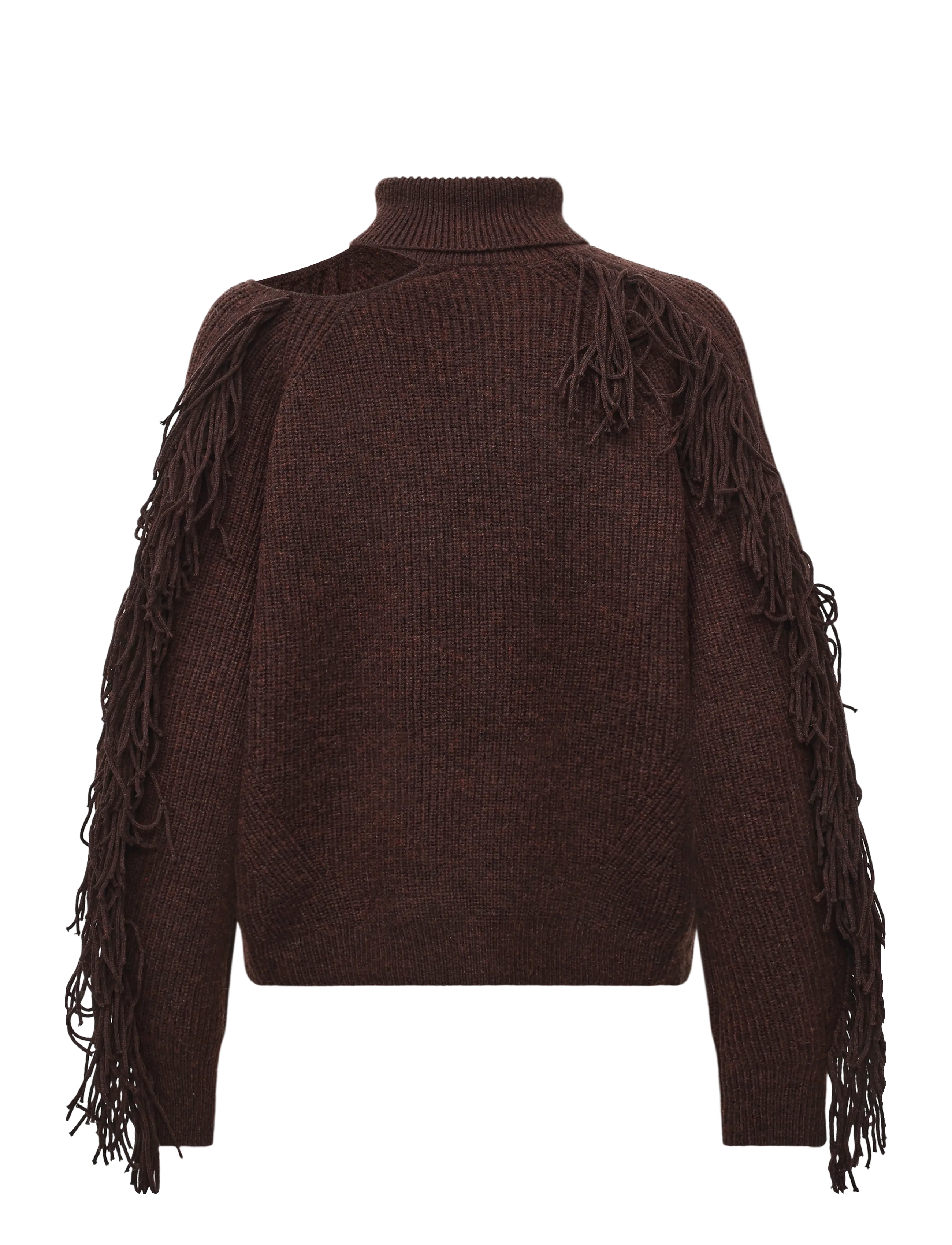 Dante6 - Dante6-Siega cut-out fringe sweater - striktrøjer - espresso brown - 2