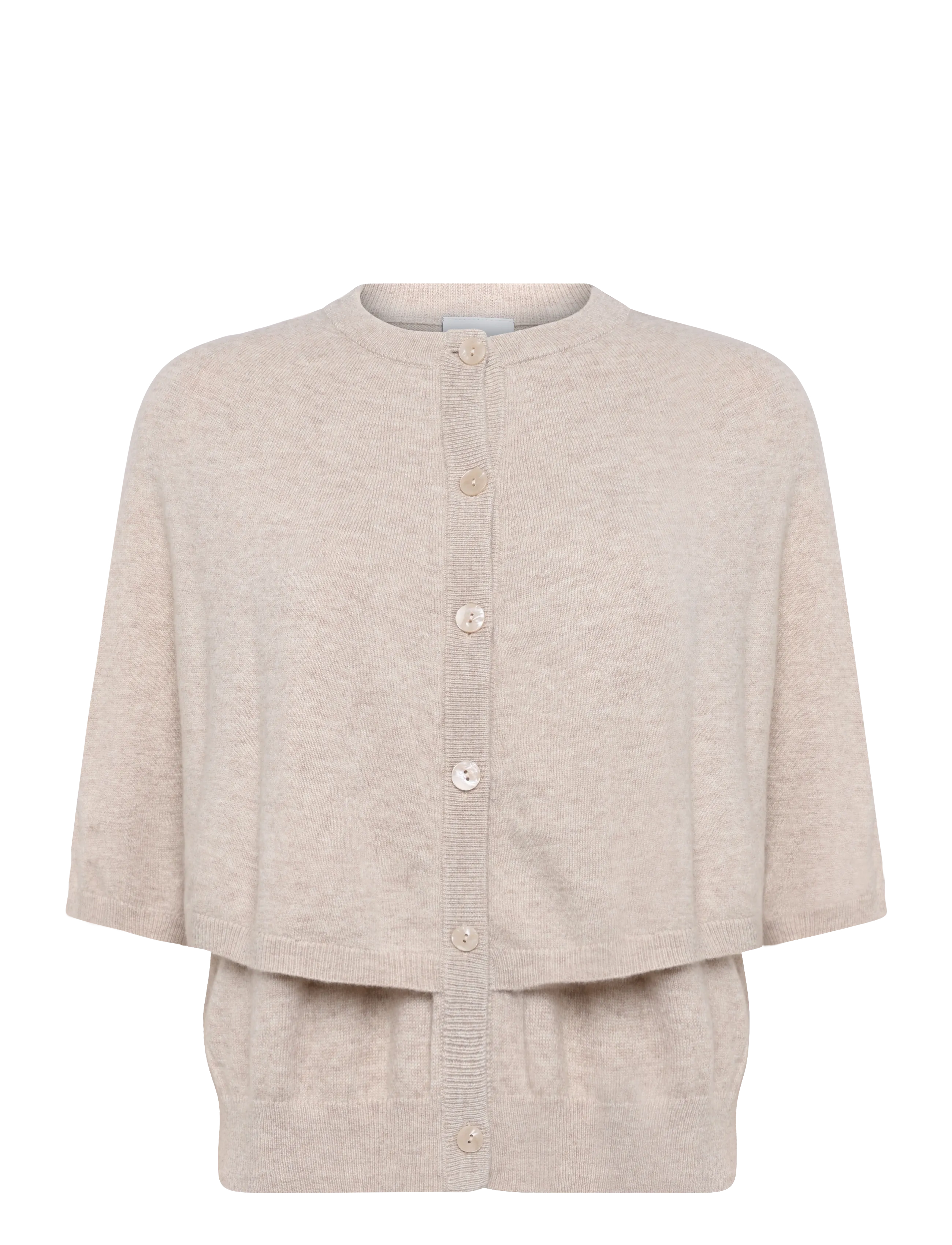 Dante6 - Dante6-Camyl knitted cape - warm greige - 1