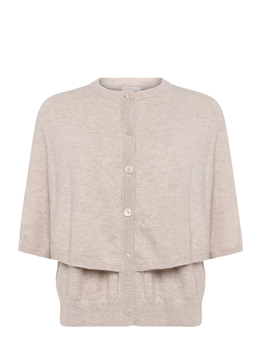 Dante6 - Dante6-Camyl knitted cape - warm greige - 1