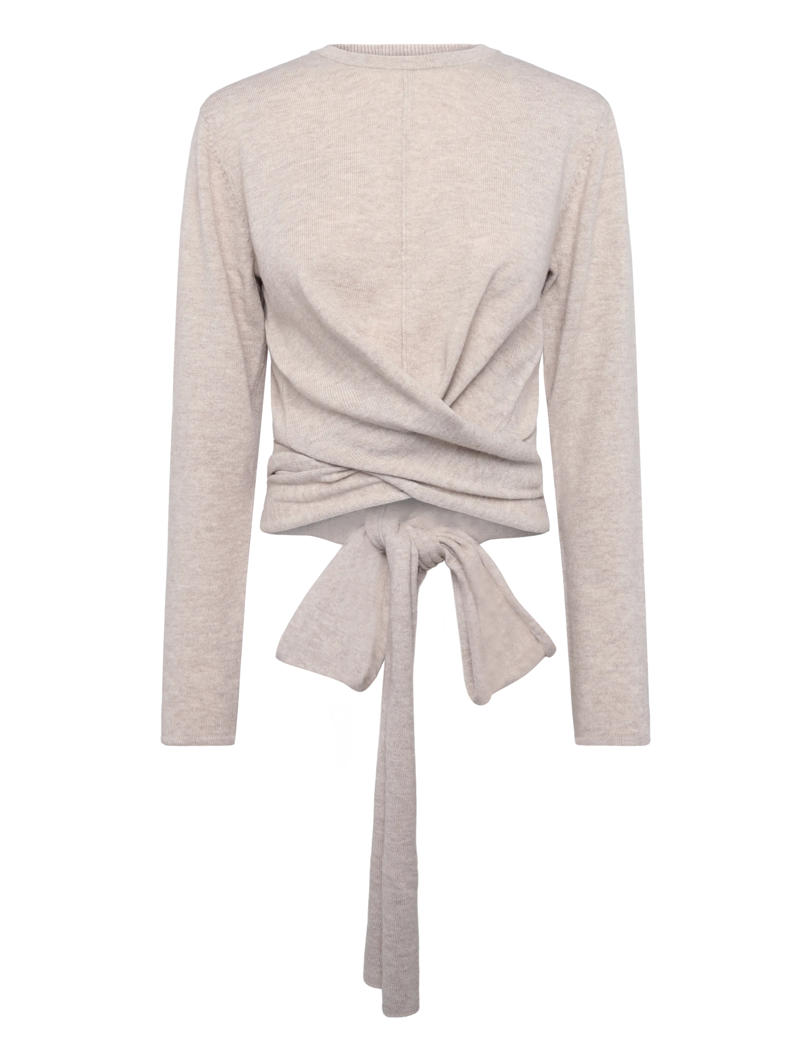 Dante6 - Dante6-Benyo knitted wrap top - warm greige - 1