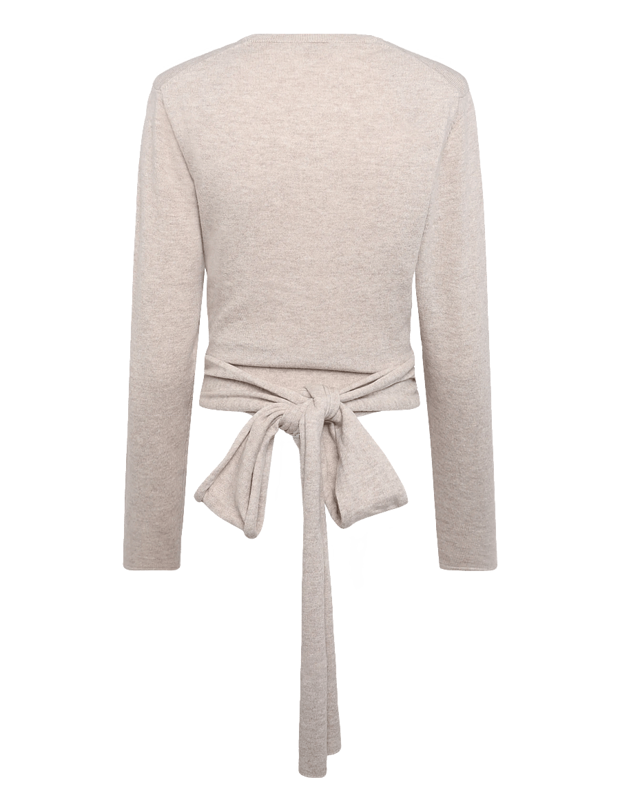 Dante6 - Dante6-Benyo knitted wrap top - warm greige - 2