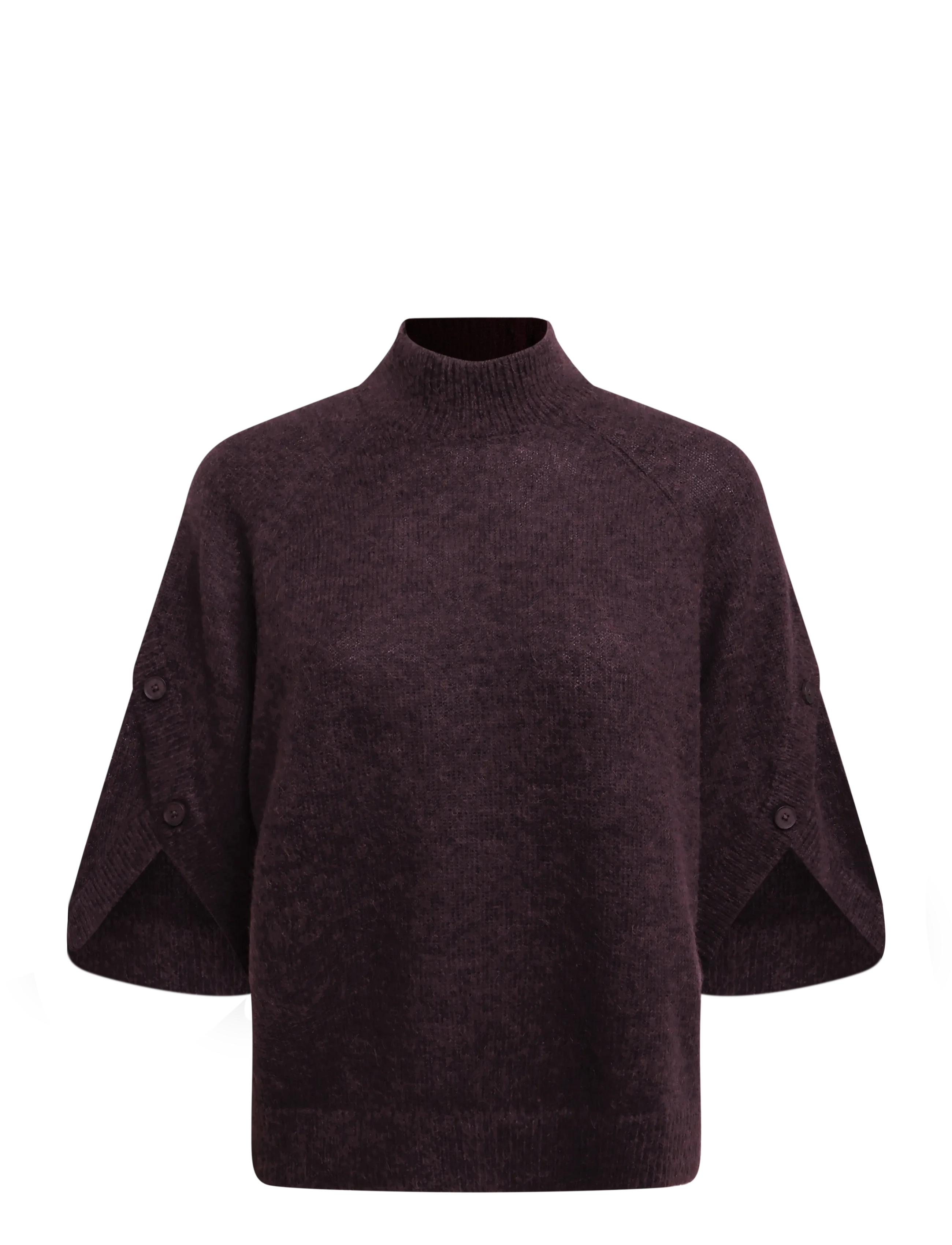 Dante6 Dante6-Mahani cape sweater - Tøj - DARK PLUM / burgundy