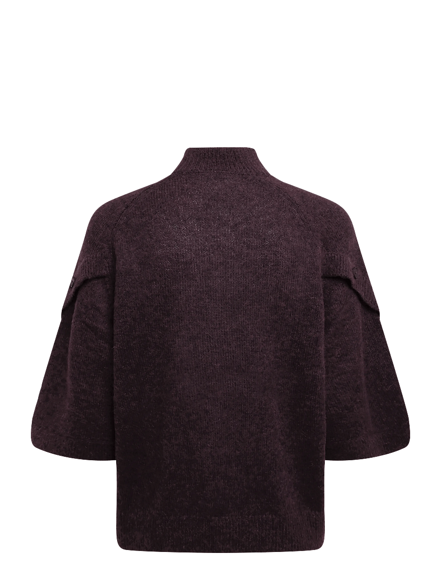 Dante6 - Dante6-Mahani cape sweater - striktrøjer - dark plum - 2