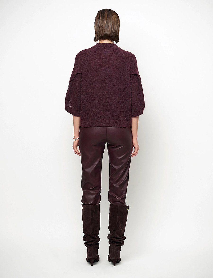 Dante6 - Dante6-Mahani cape sweater - striktrøjer - dark plum - 3