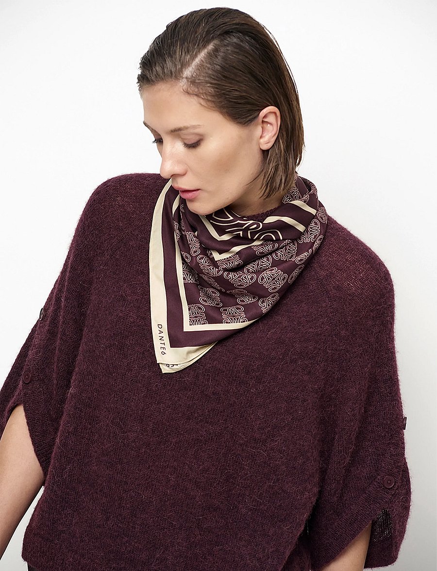 Dante6 - Dante6-Mahani cape sweater - striktrøjer - dark plum - 4