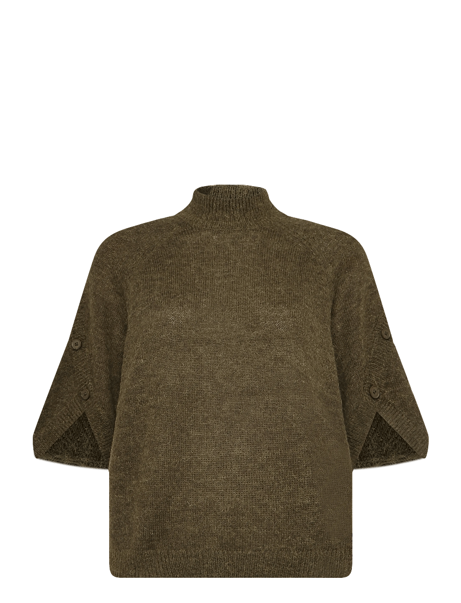 Dante6 - Dante6-Mahani cape sweater - striktrøjer - moss olive - 1