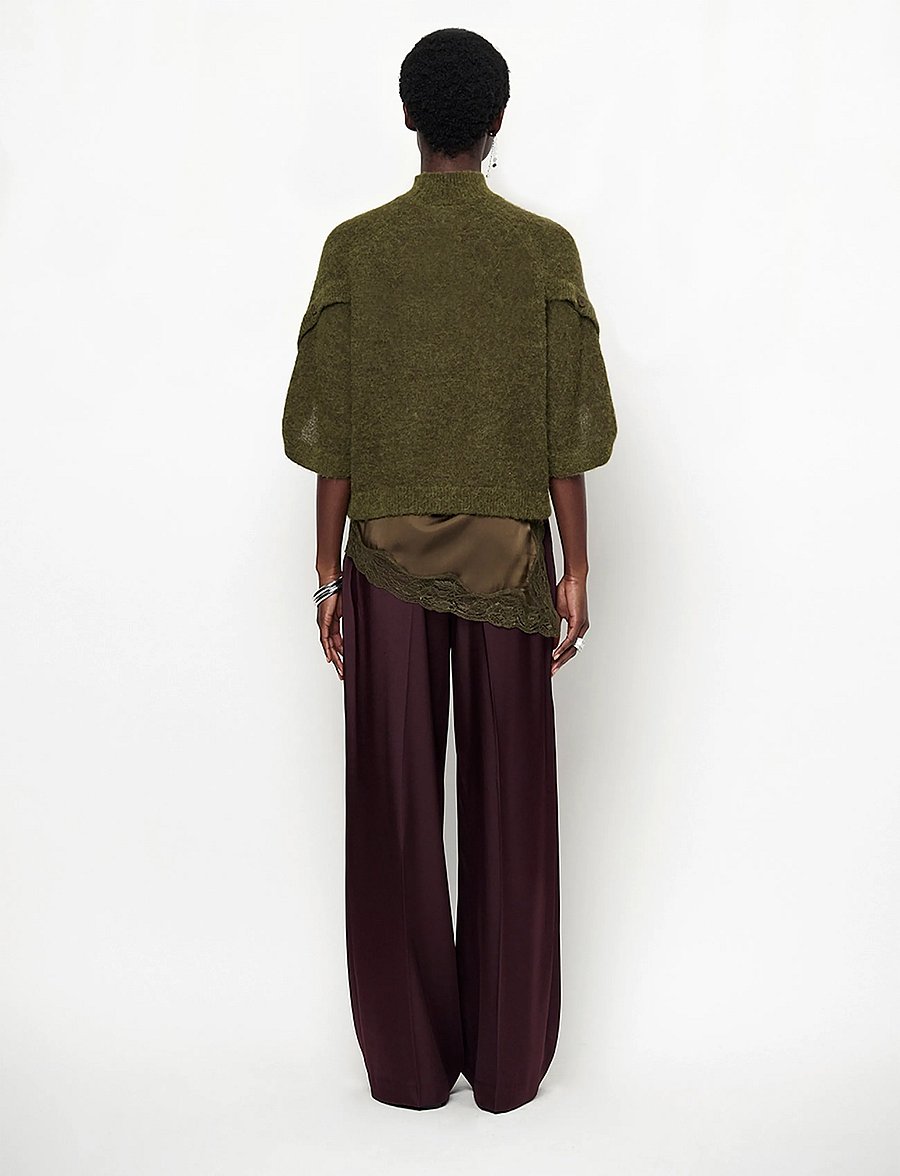Dante6 - Dante6-Mahani cape sweater - striktrøjer - moss olive - 3
