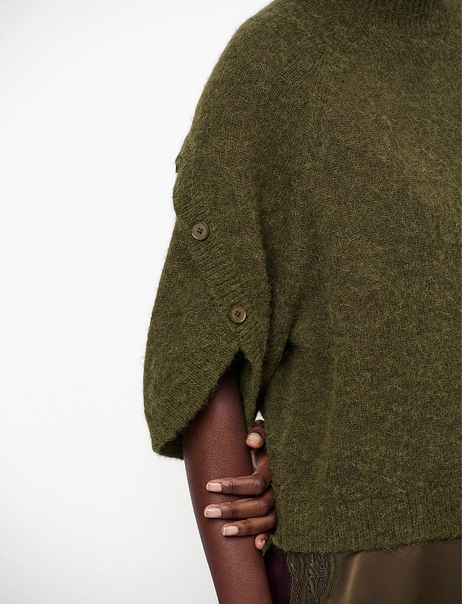 Dante6 - Dante6-Mahani cape sweater - striktrøjer - moss olive - 5