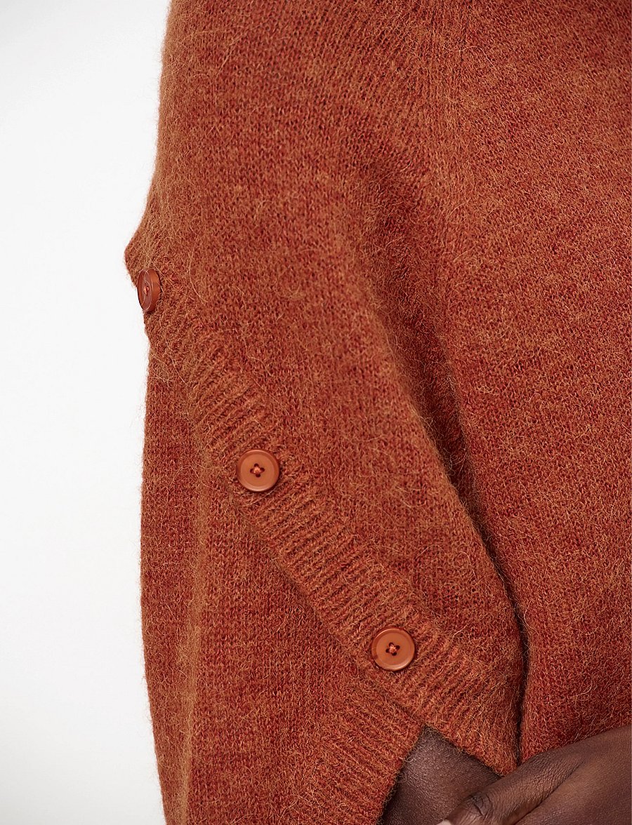Dante6 - Dante6-Mahani cape sweater - pullover - roasted pumpkin - 4