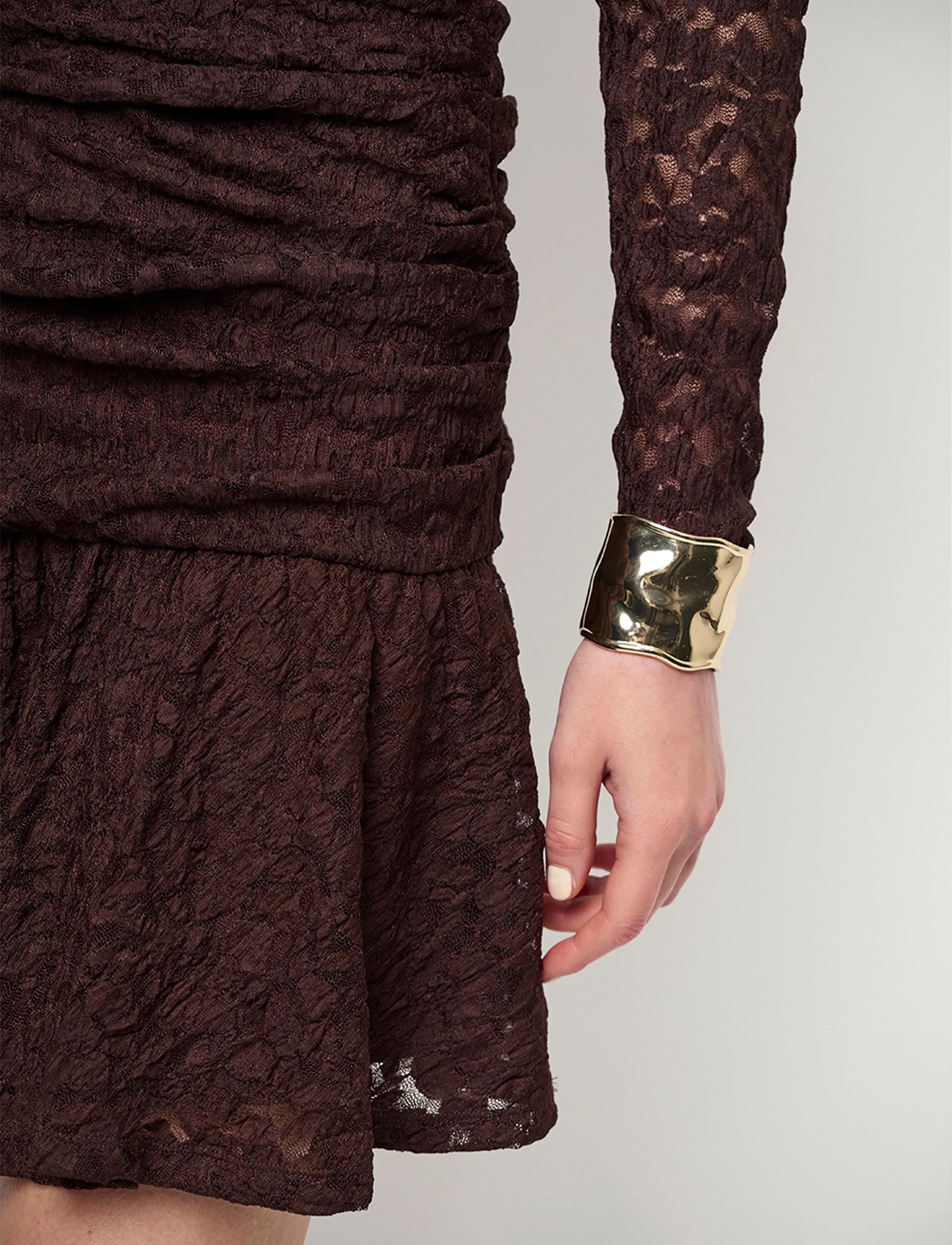 Dante6 - Dante6-Skydance lace mini dress - blondekjoler - espresso brown - 5