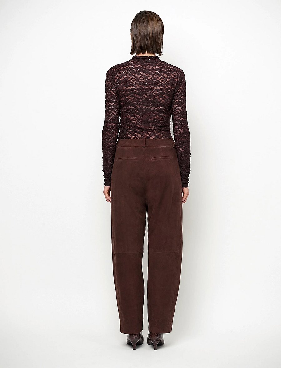 Dante6 - Dante6-Irony lace turtle neck top - rollkragenpullover - dark plum - 3