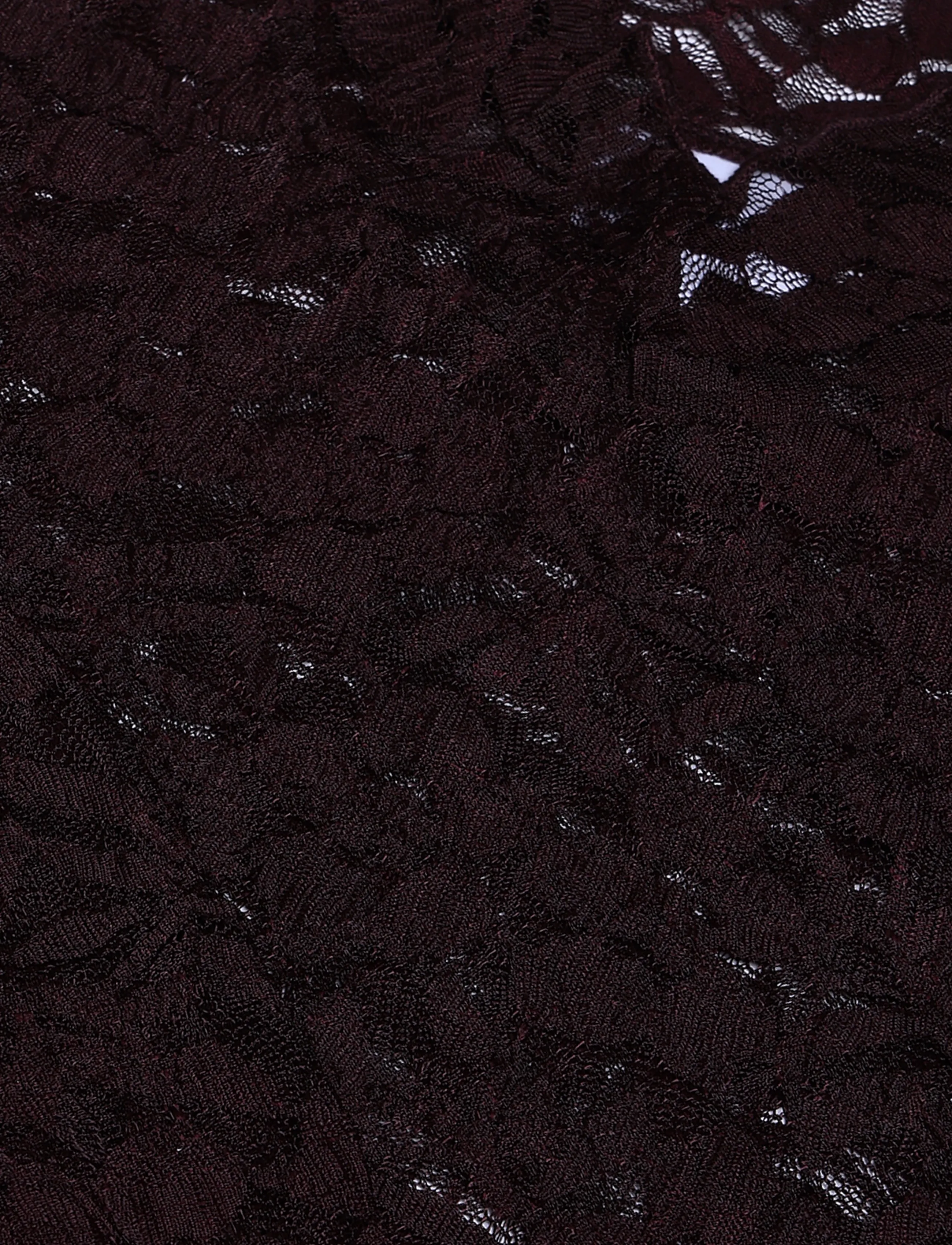 Dante6 - Dante6-Irony lace turtle neck top - rollkragenpullover - dark plum - 4