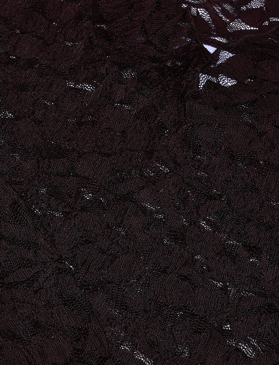Dante6 - Dante6-Irony lace turtle neck top - rollkragenpullover - dark plum - 4