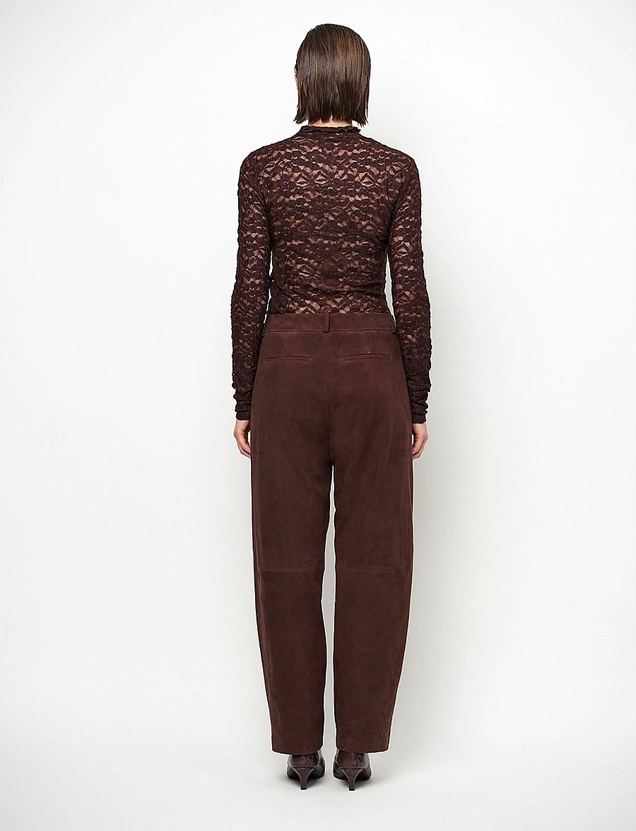 Dante6 - Dante6-Irony lace turtle neck top - rollkragenpullover - espresso brown - 3