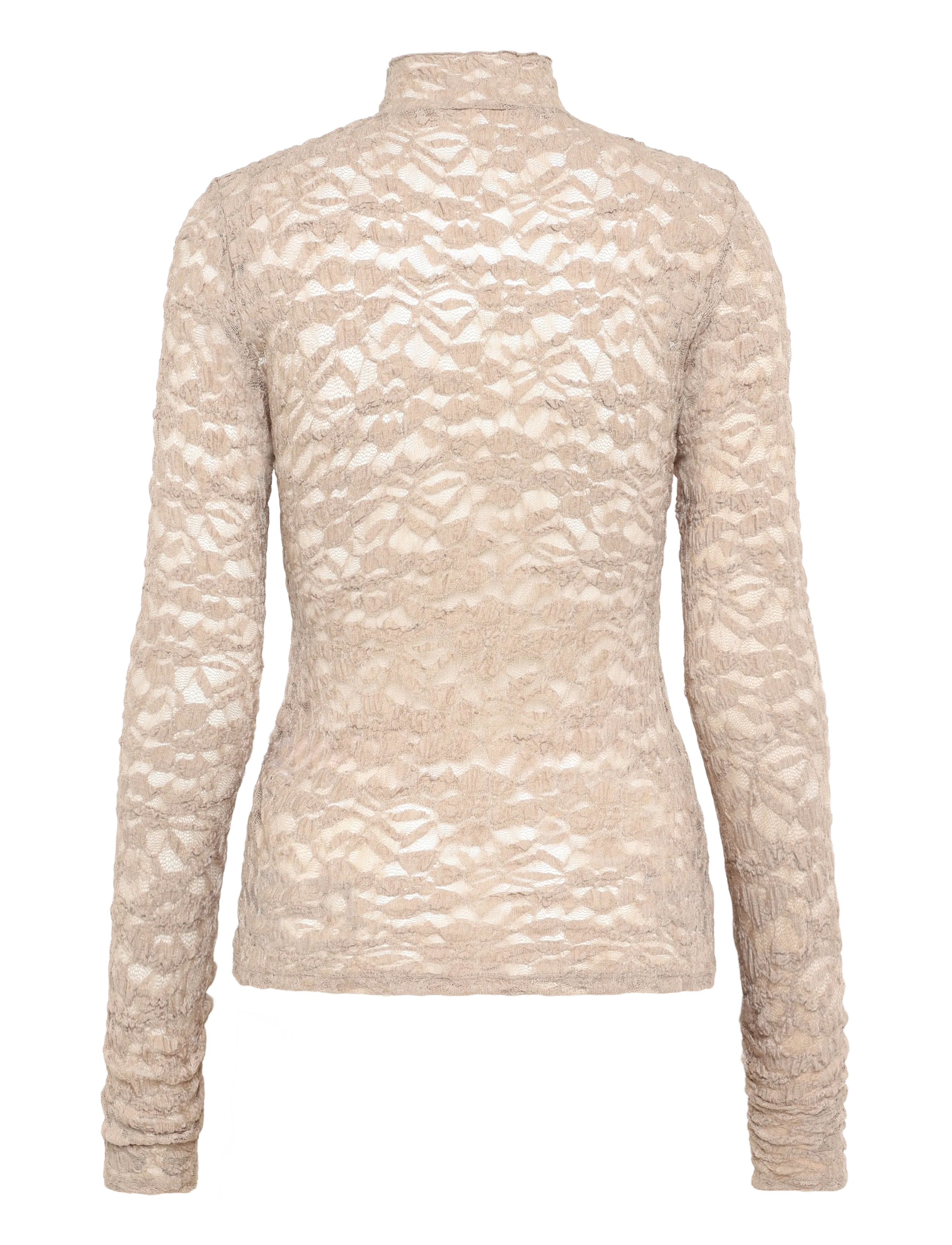 Dante6 - Dante6-Irony lace turtle neck top - rollkragenpullover - warm greige - 2