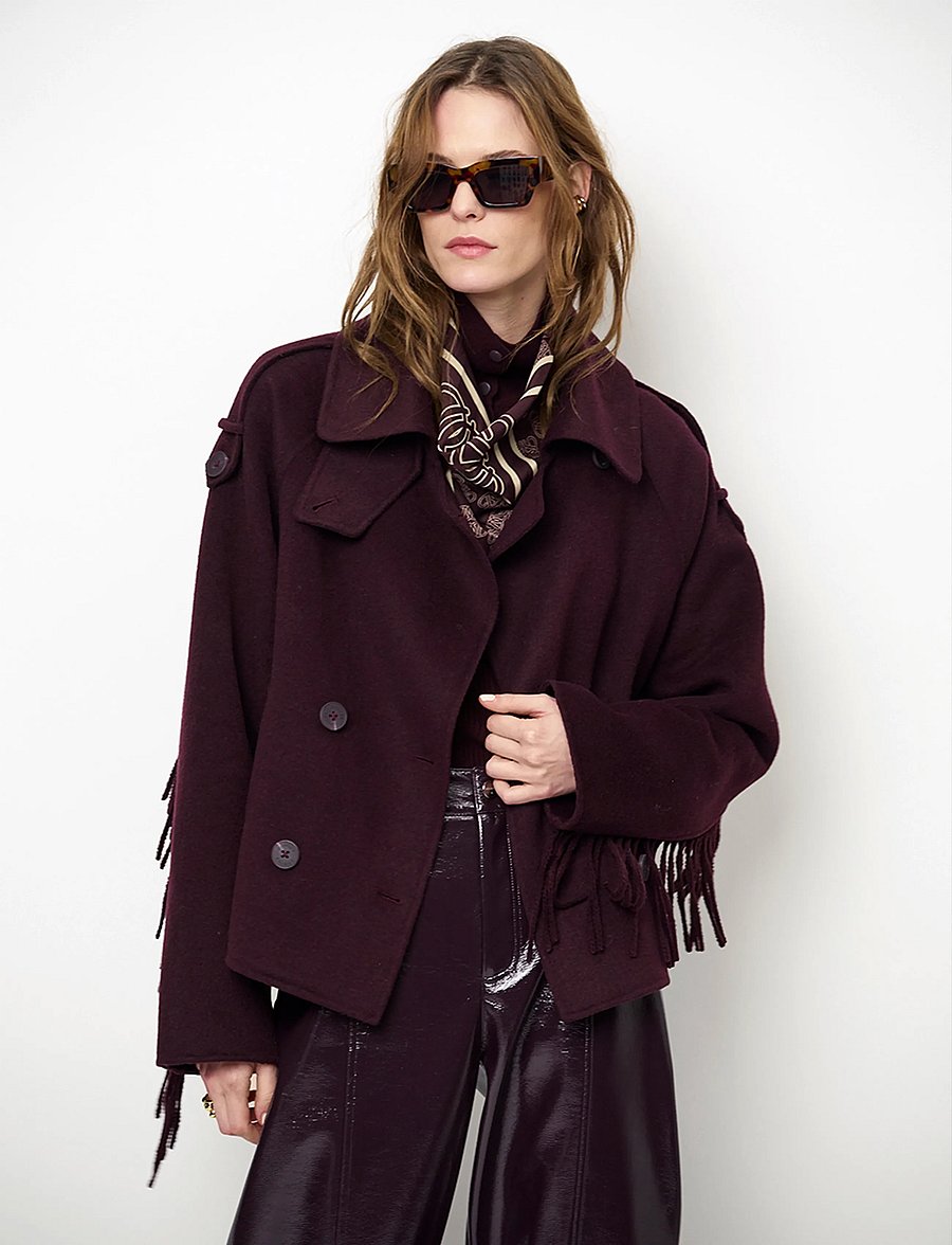 Dante6 - Dante6-Monogram printed scarf - sjalar - dark plum - 3