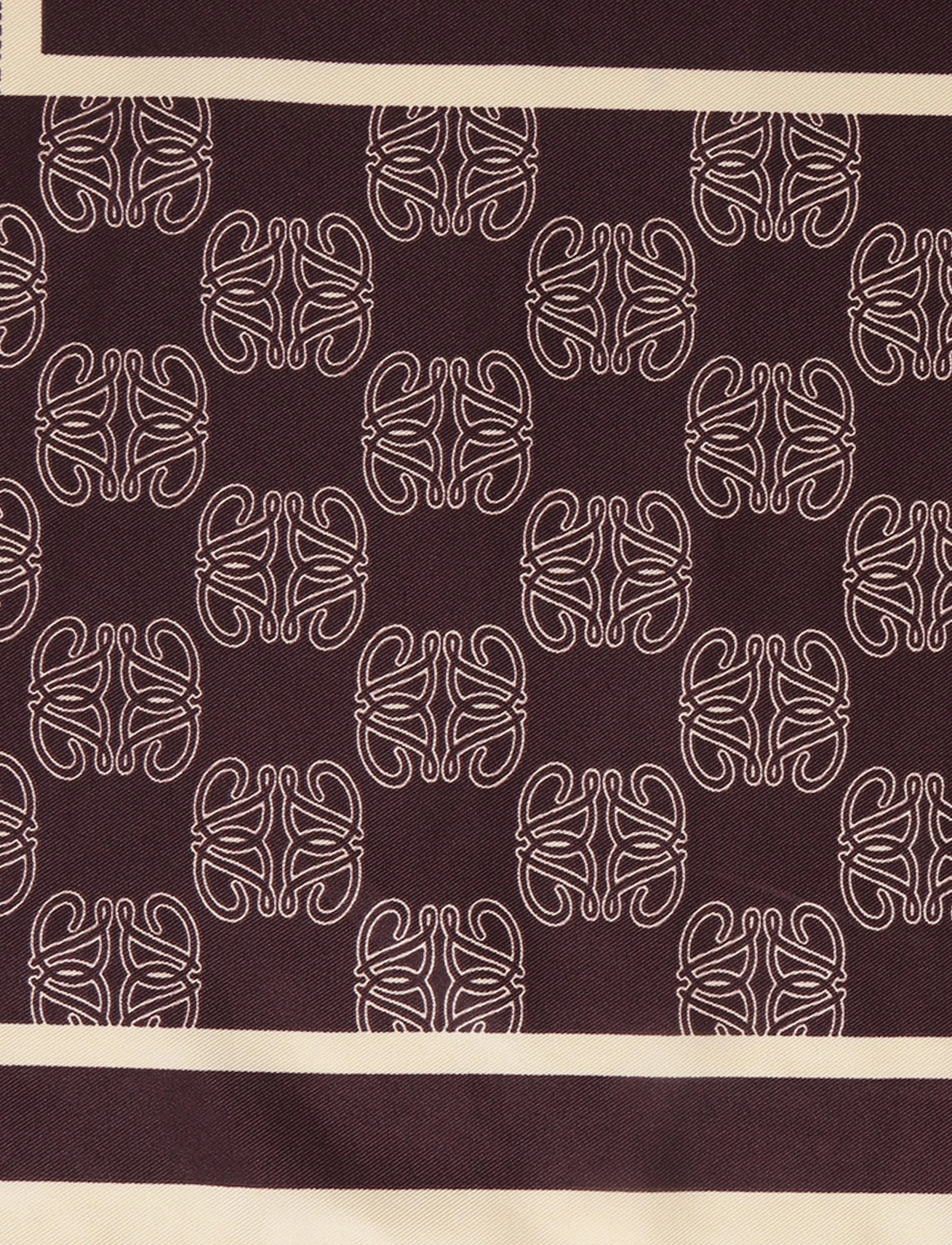 Dante6 - Monogram  printed scarf - kerged sallid - dark plum - 5