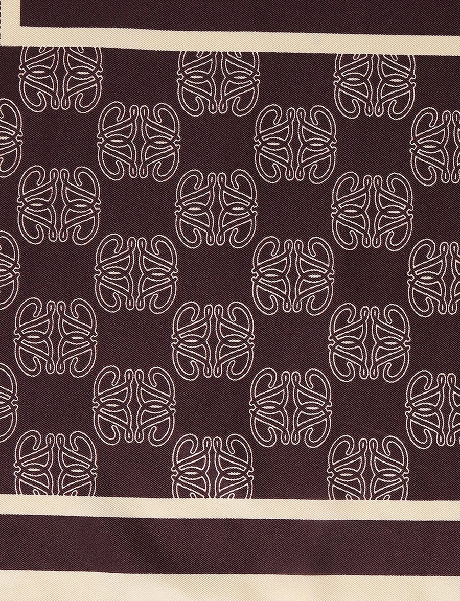 Dante6 - Monogram printed scarf - kerged sallid - dark plum - 5