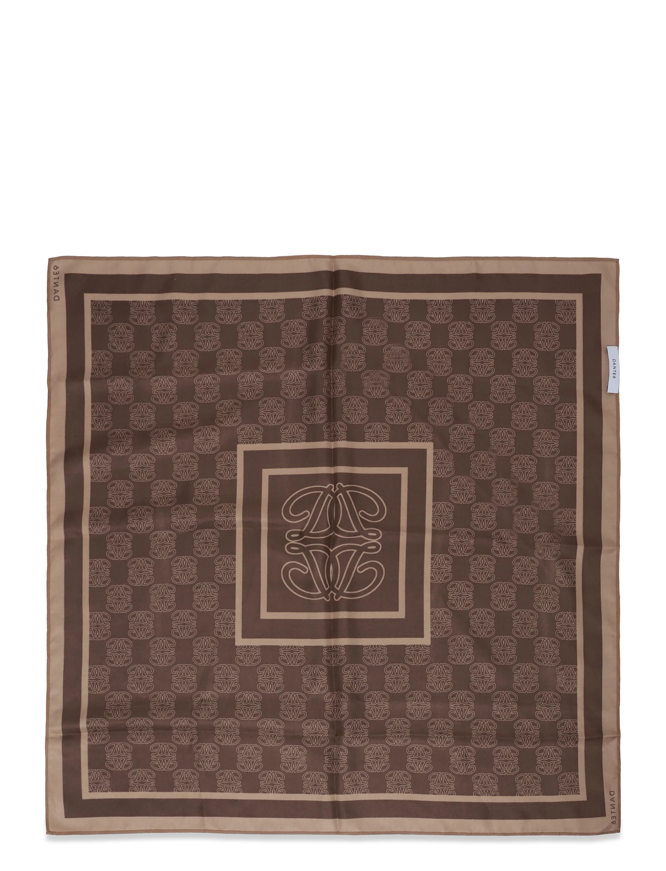 Dante6 - Dante6-Monogram  printed scarf - alltags-style - espresso brown - 1