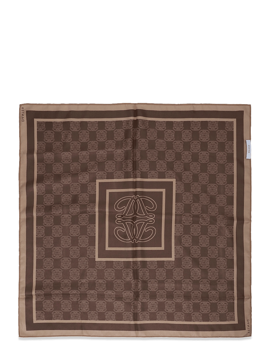 Dante6 - Dante6-Monogram printed scarf - alltags-style - espresso brown - 1