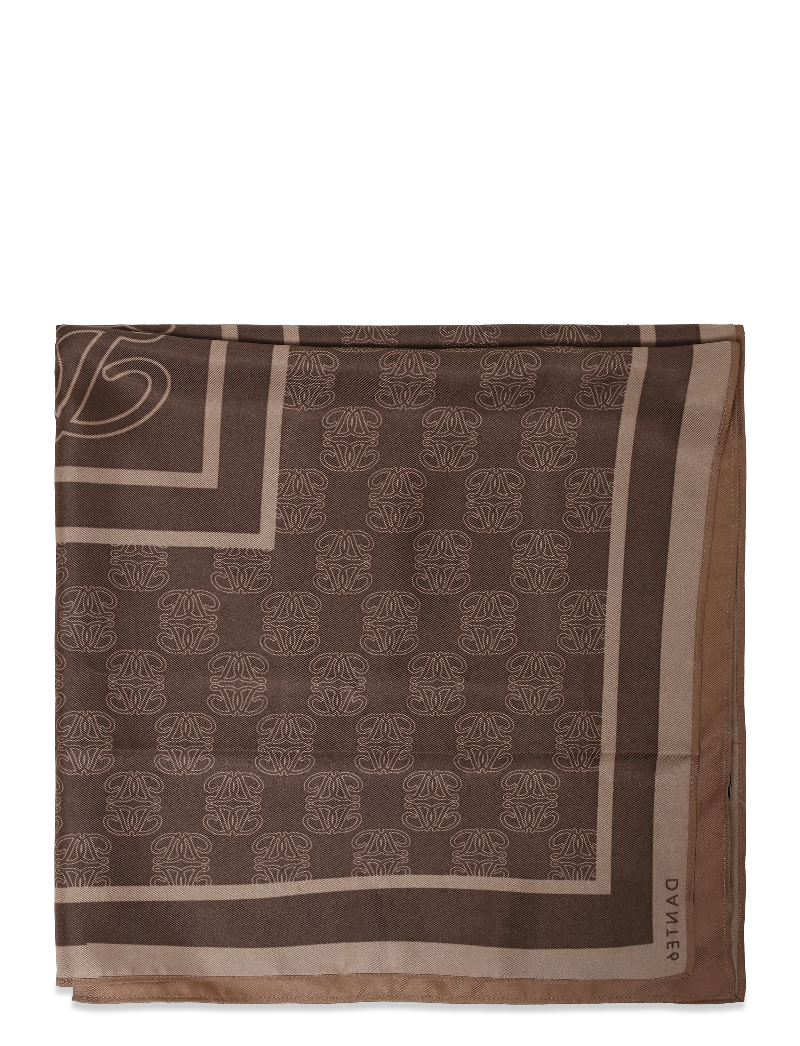 Dante6 - Dante6-Monogram  printed scarf - alltags-style - espresso brown - 2