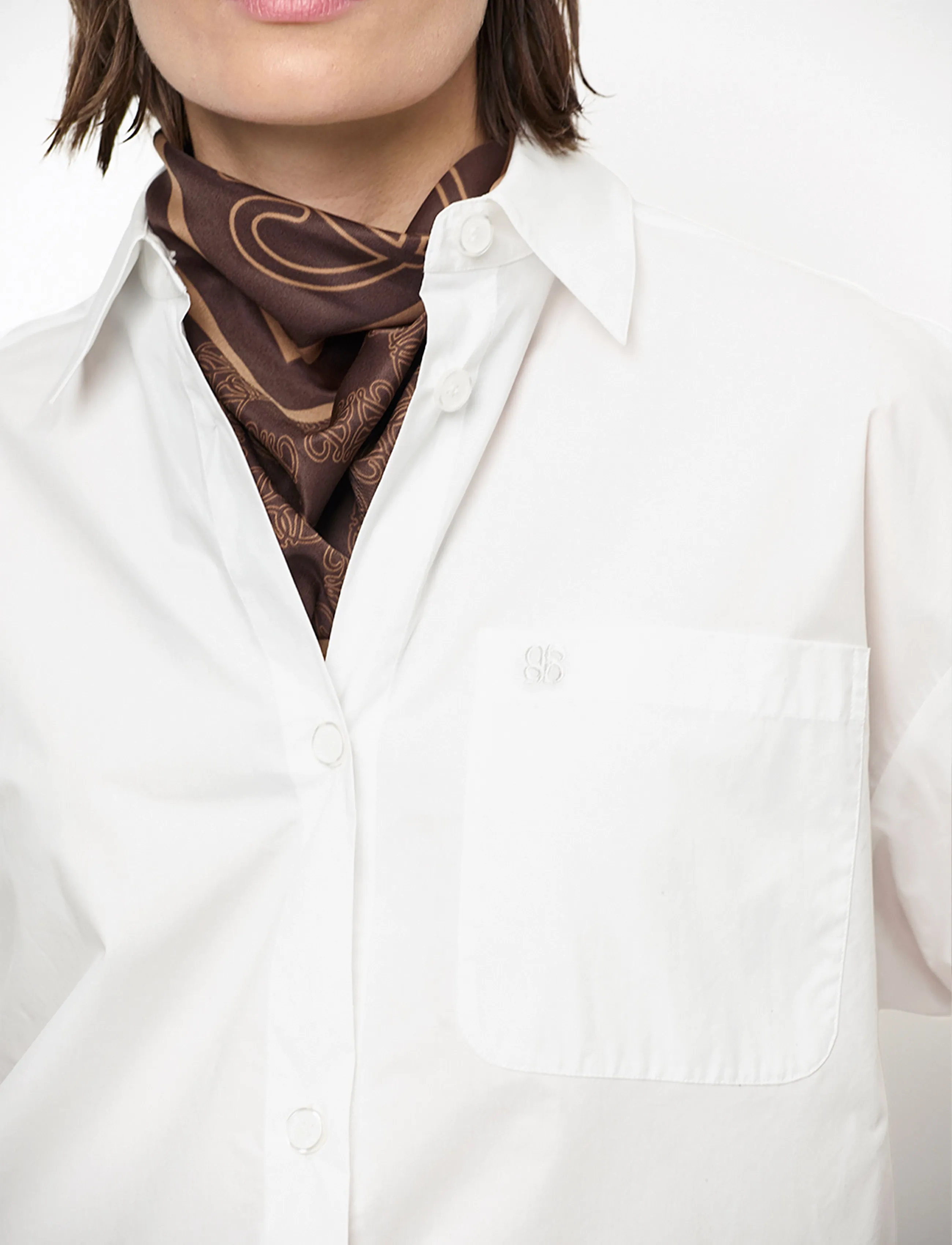 Dante6 - Dante6-Monogram  printed scarf - alltags-style - espresso brown - 3