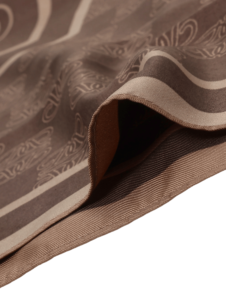 Dante6 - Dante6-Monogram printed scarf - alltags-style - espresso brown - 5