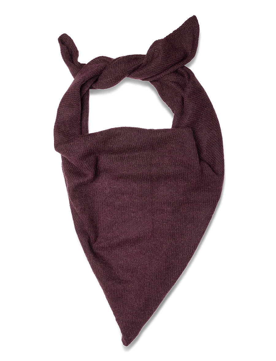 Dante6 - Dante6-Skai knitted triangular scarf - halstørklæder - dark plum - 0