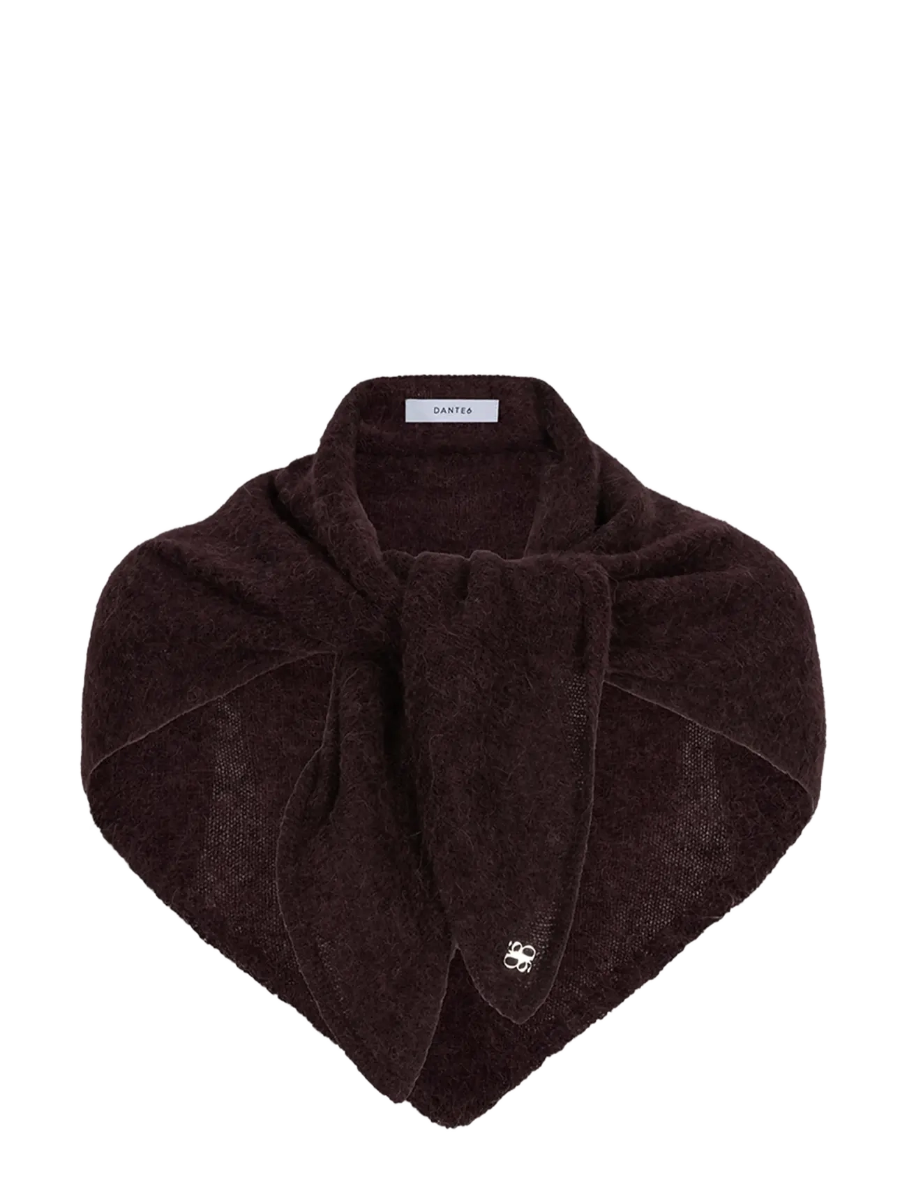 Dante6 Dante6-Skai knitted  triangular scarf - Dante6 - DARK PLUM / burgundy