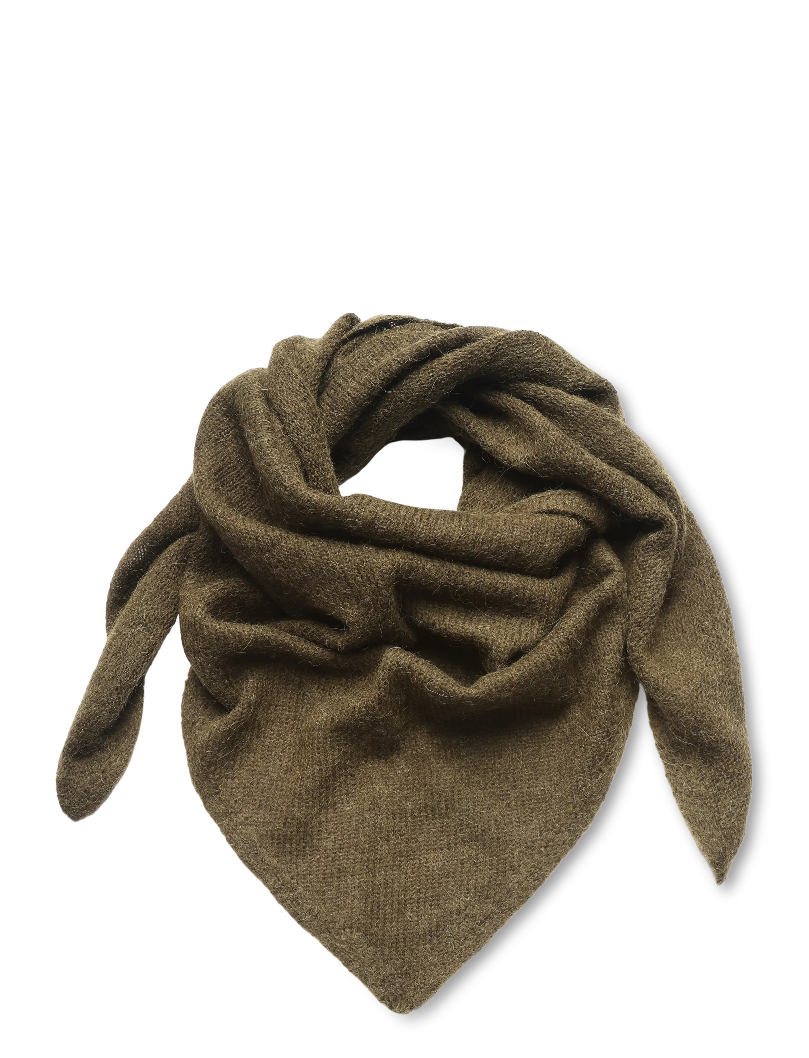 Dante6 Dante6-Skai knitted  triangular scarf - Dante6 - MOSS OLIVE / khaki/green