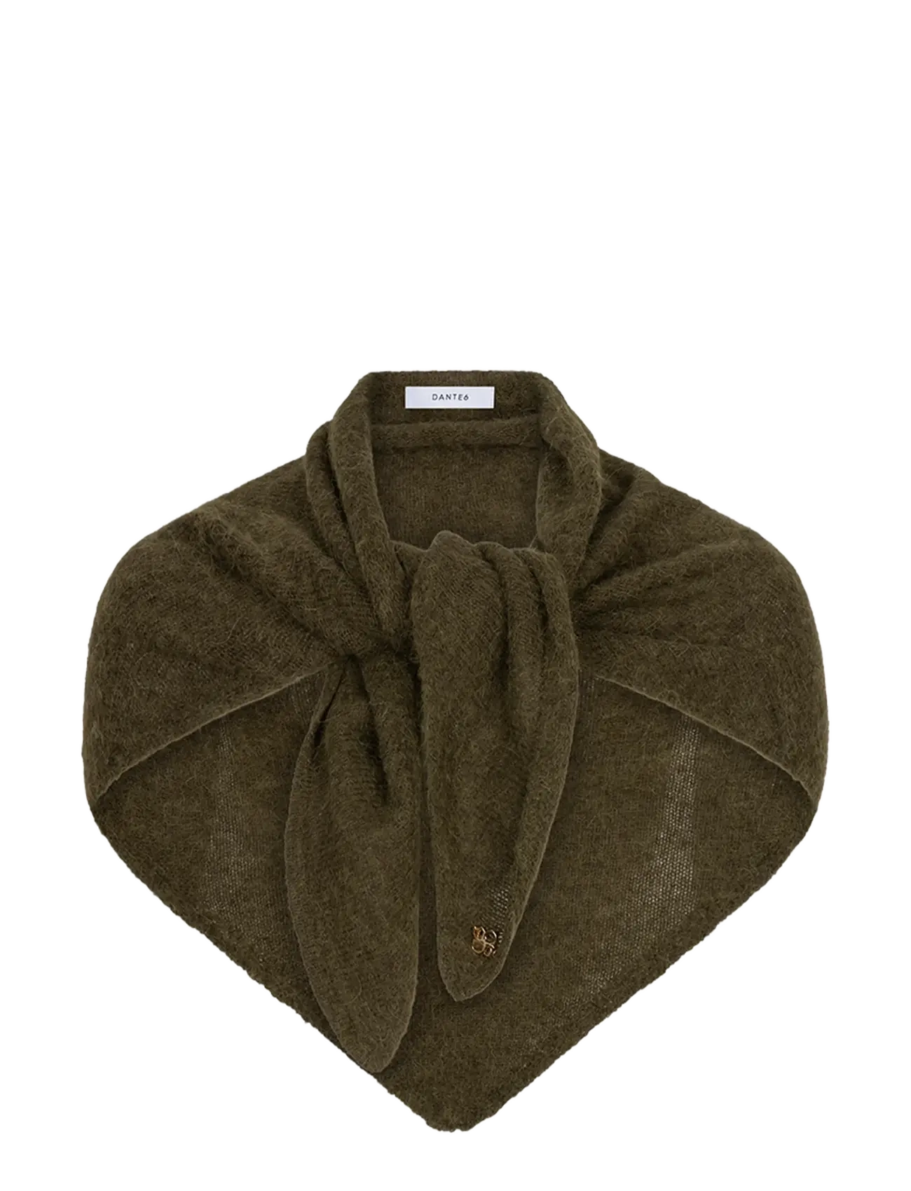 Dante6 Dante6-Skai knitted  triangular scarf - Hverdags stil - MOSS OLIVE / khaki/green