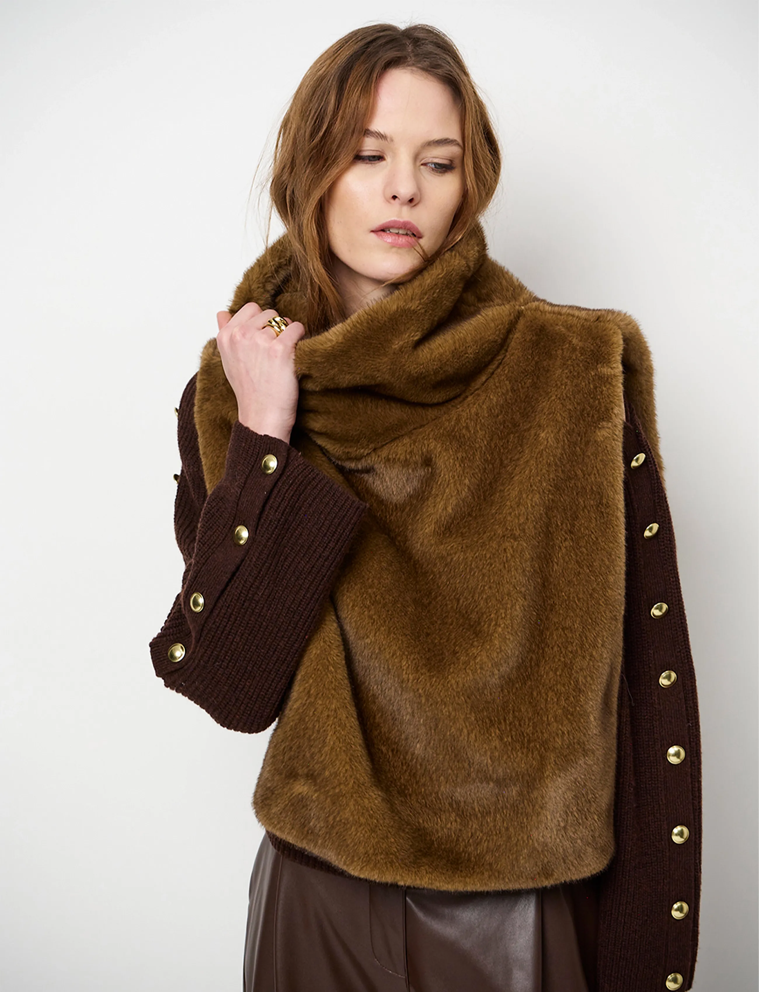 Dante6 Dante6-Lucu faux fur waistcoat - Dante6 - CHESTNUT / brown