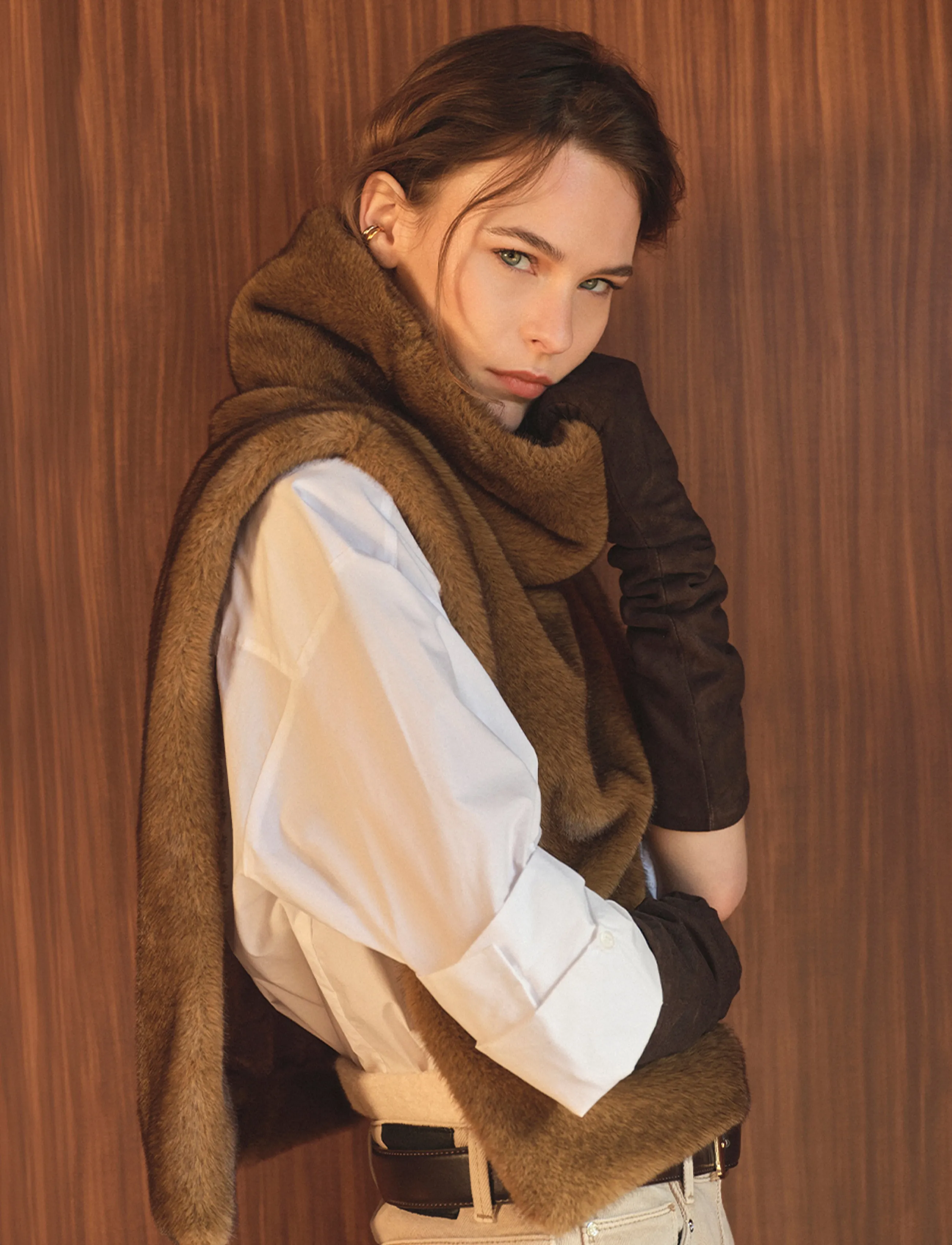 Dante6 - Dante6-Lucu faux fur waistcoat - fleece- og teddyveste - chestnut - 5