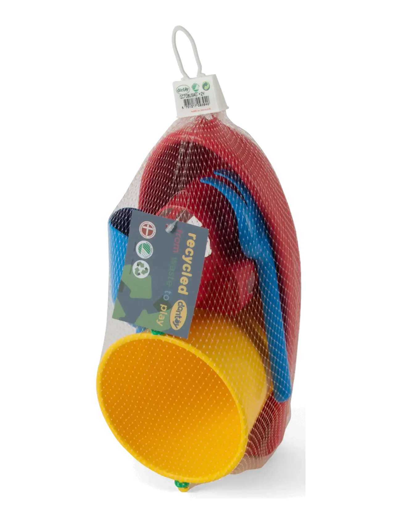 Dantoy - CLASSIC RECYCLED BOAT SET, RED BOAT, 4 PCS. - boote - green, red. blue, yellow - 2