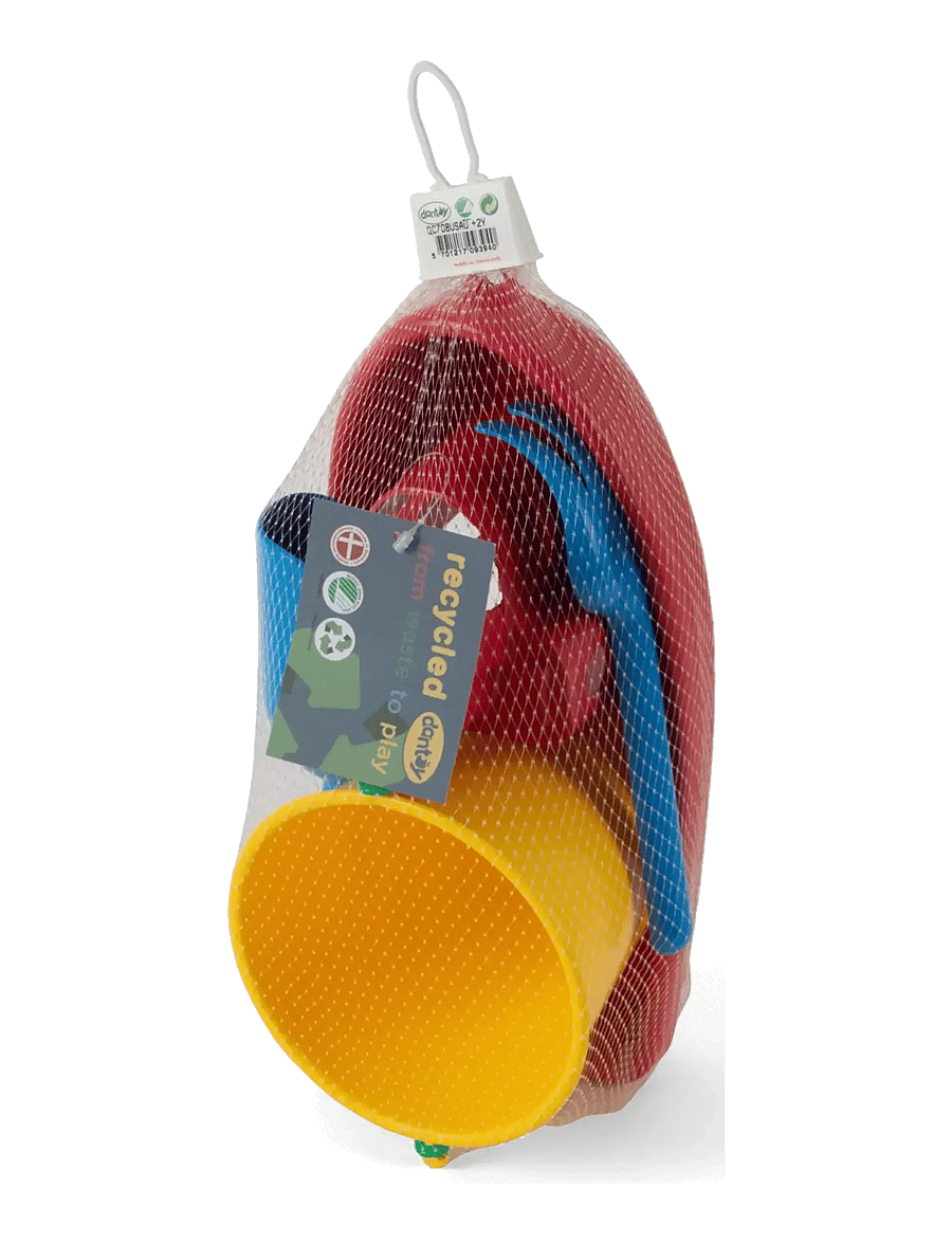Dantoy - CLASSIC RECYCLED BOAT SET, RED BOAT, 4 PCS. - boote - green, red. blue, yellow - 2