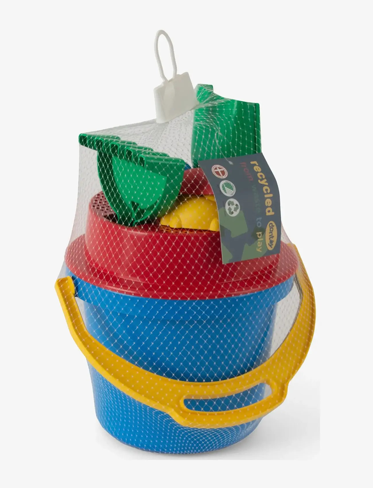 Dantoy - CLASSIC RECYCLED BUCKET SET, BLUE BUCKET, 8 PCS. - sandleker - green, red. blue, yellow - 2