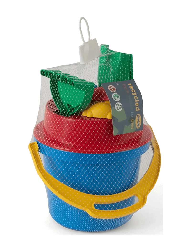 Dantoy - CLASSIC RECYCLED BUCKET SET, BLUE BUCKET, 8 PCS. - sandleker - green, red. blue, yellow - 2