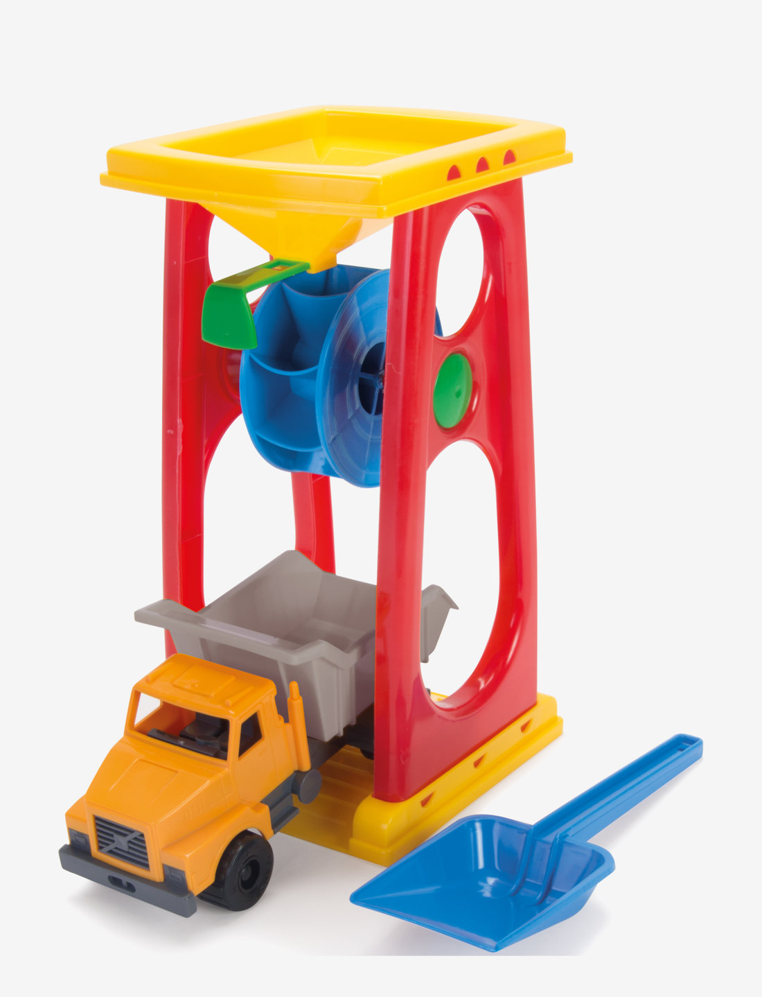 Dantoy - CLASSIC SAND AND WATER MILL TRCUK - sandleksaker - yellow, gray, green, white, black, orange - 0