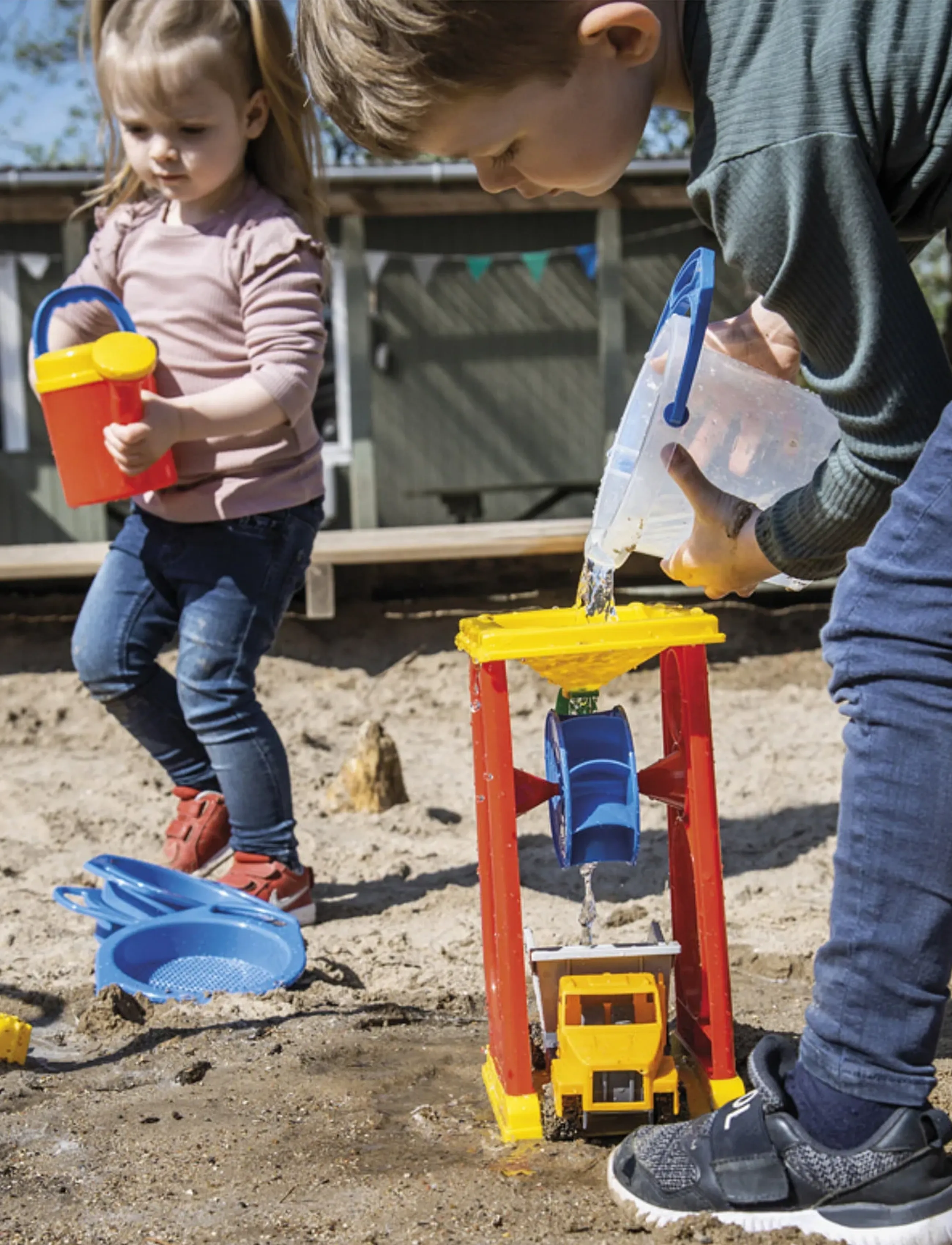 Dantoy Classic Sand And Water Mill Trcuk, 30X 17.5X 15 cm, Spielzeug, Gelb - Outdoor Kinder
