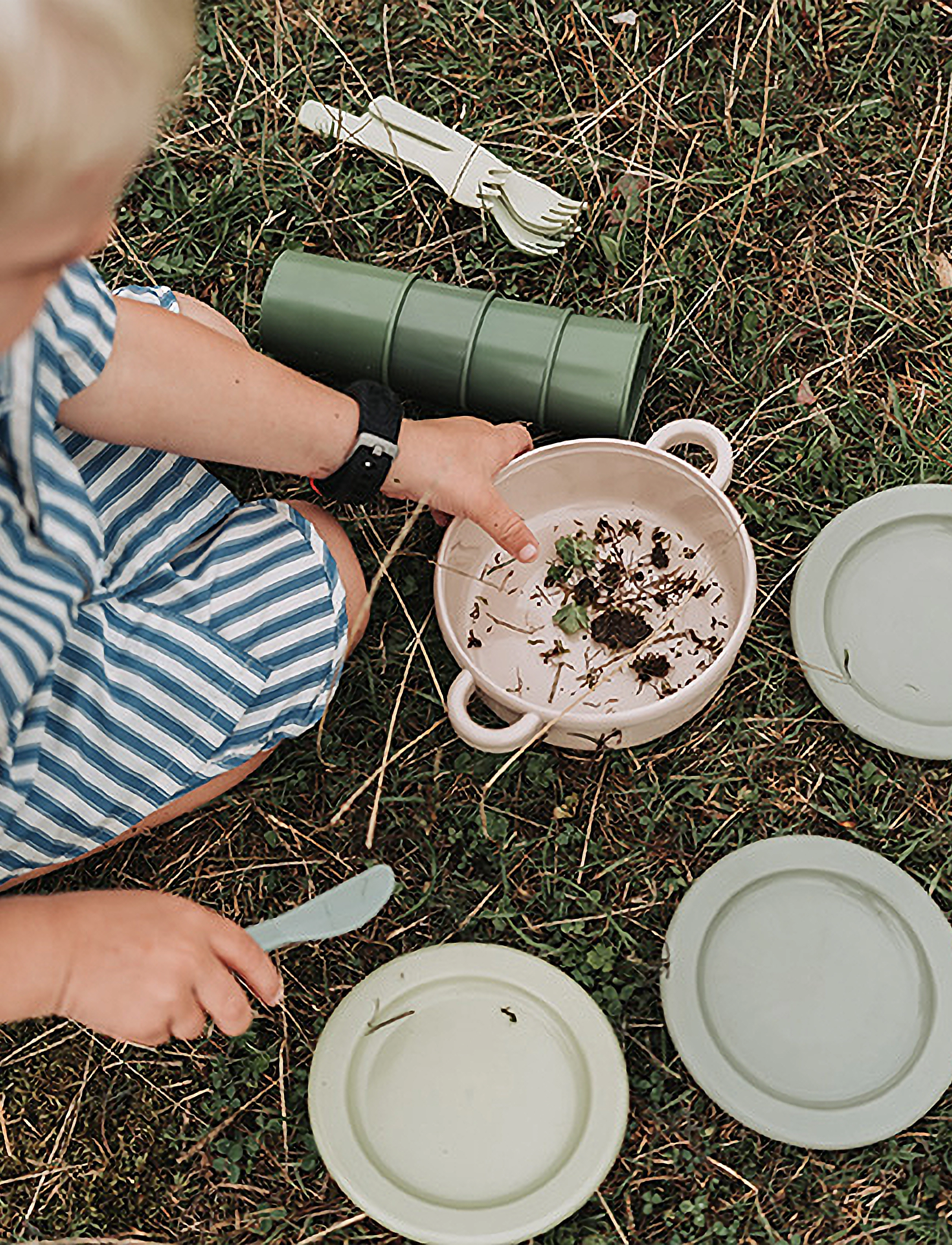 Dantoy Green Bean Pot-Sieve-Pan 7 Pcs, Børn, Toy Kitchen Tilbehør, Multi/mønstret, Str: ONE SIZE