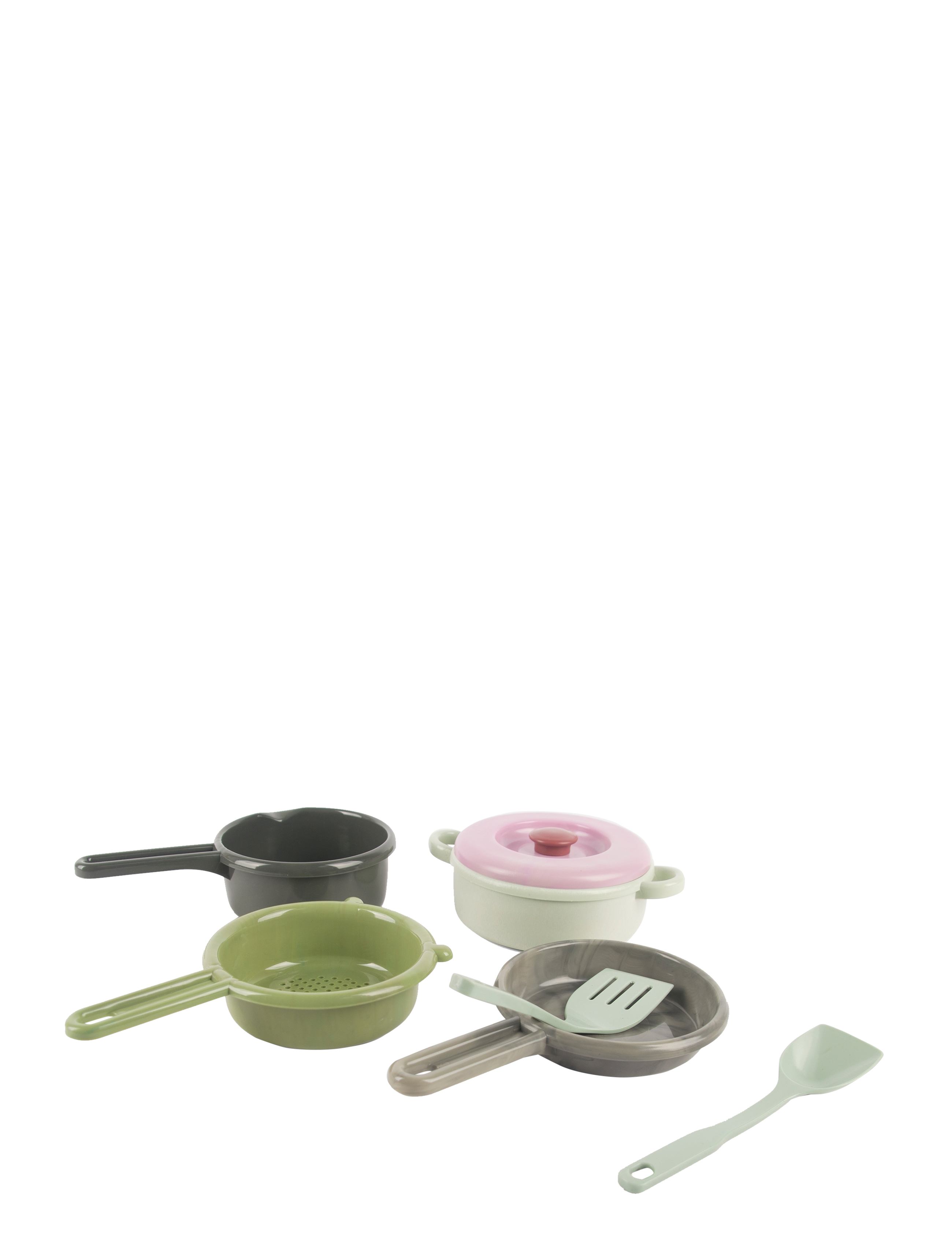 Dantoy - GREEN BEAN POT-SIEVE-PAN 7 PCS - tilbehør til lekekjøkken - varying - 1